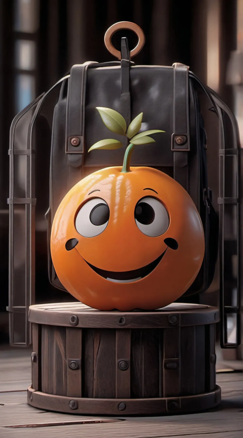 ai character: O R A N G E background