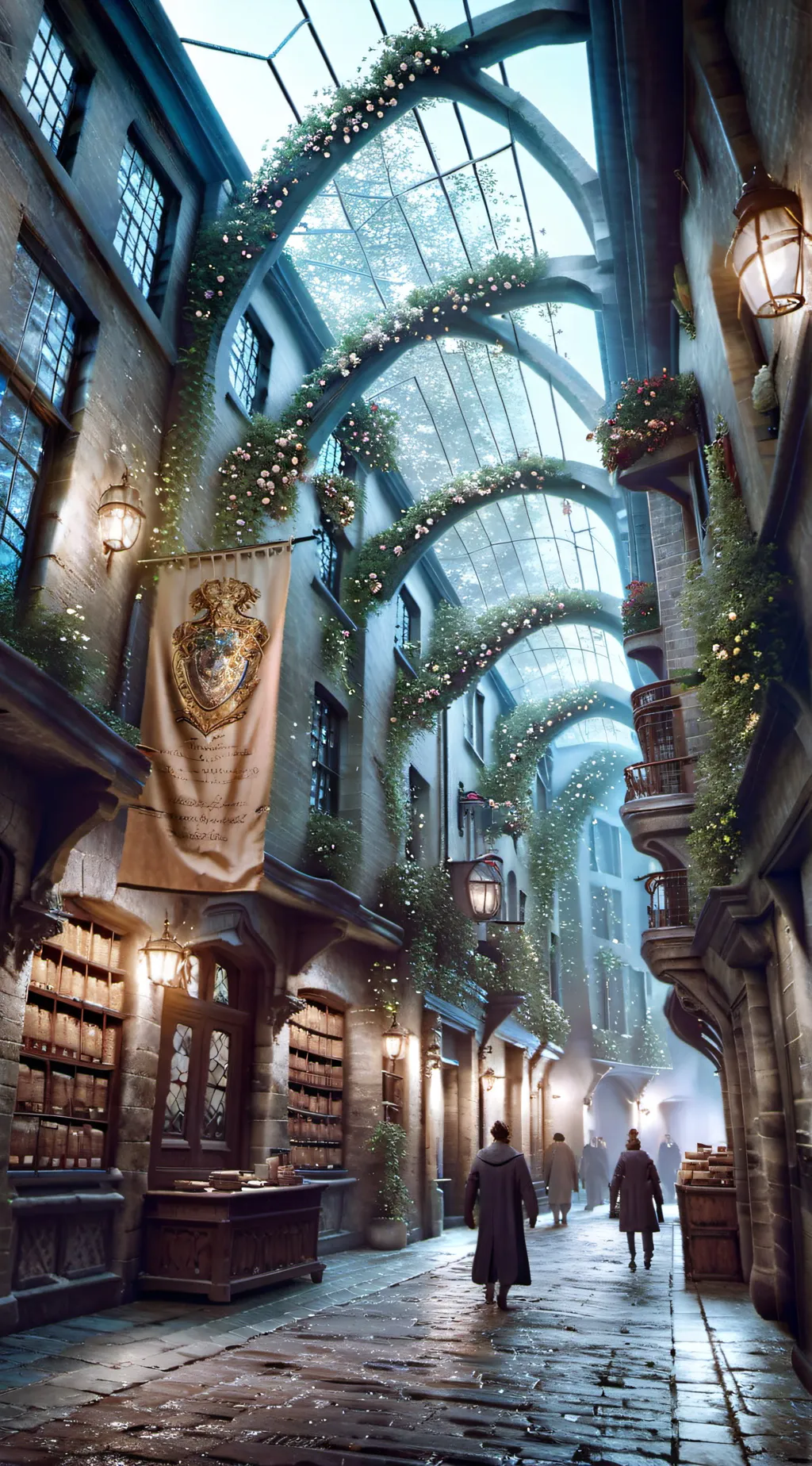 ai character: hogwarts holiday background