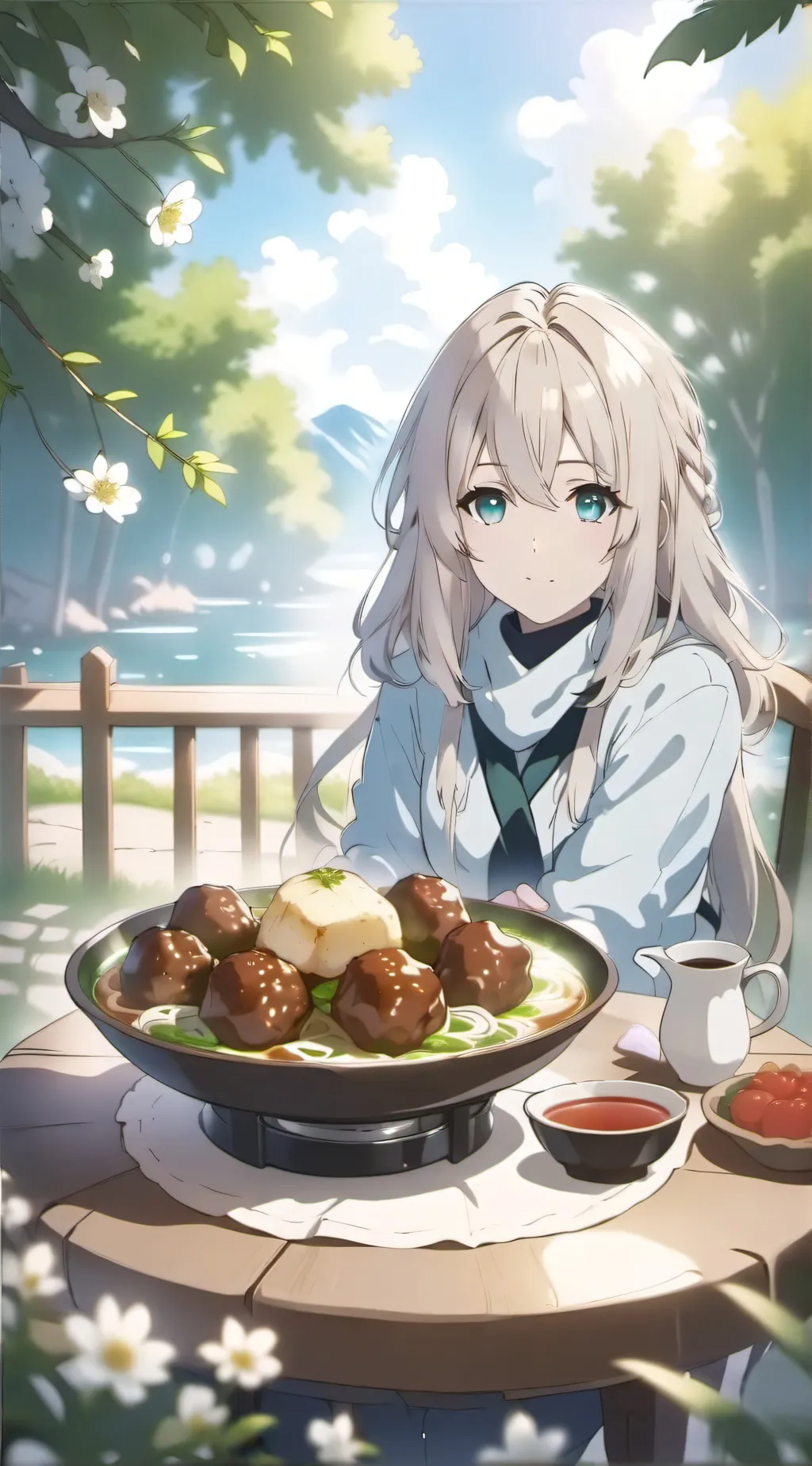 ai character: a cinnamoroll fan background