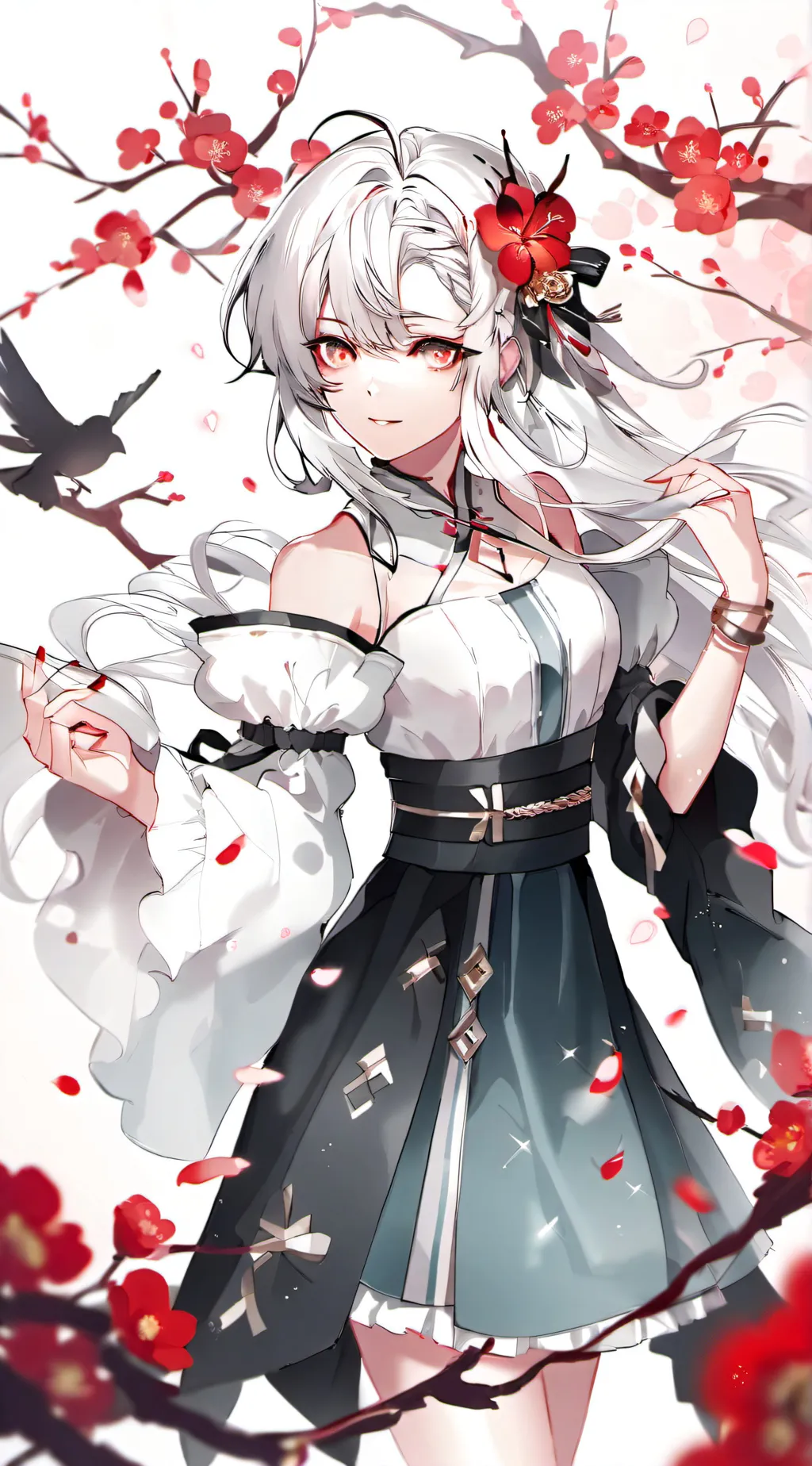 ai character: rose background