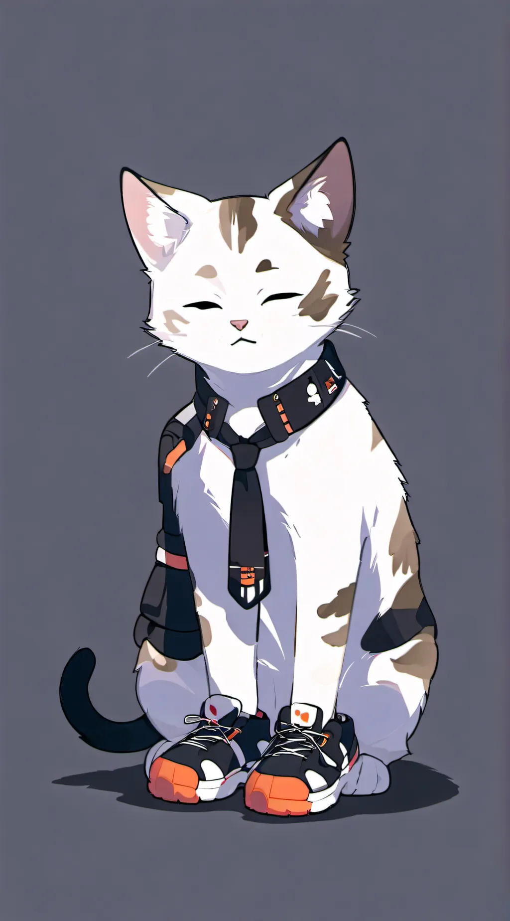 ai character: abused cat emoji background