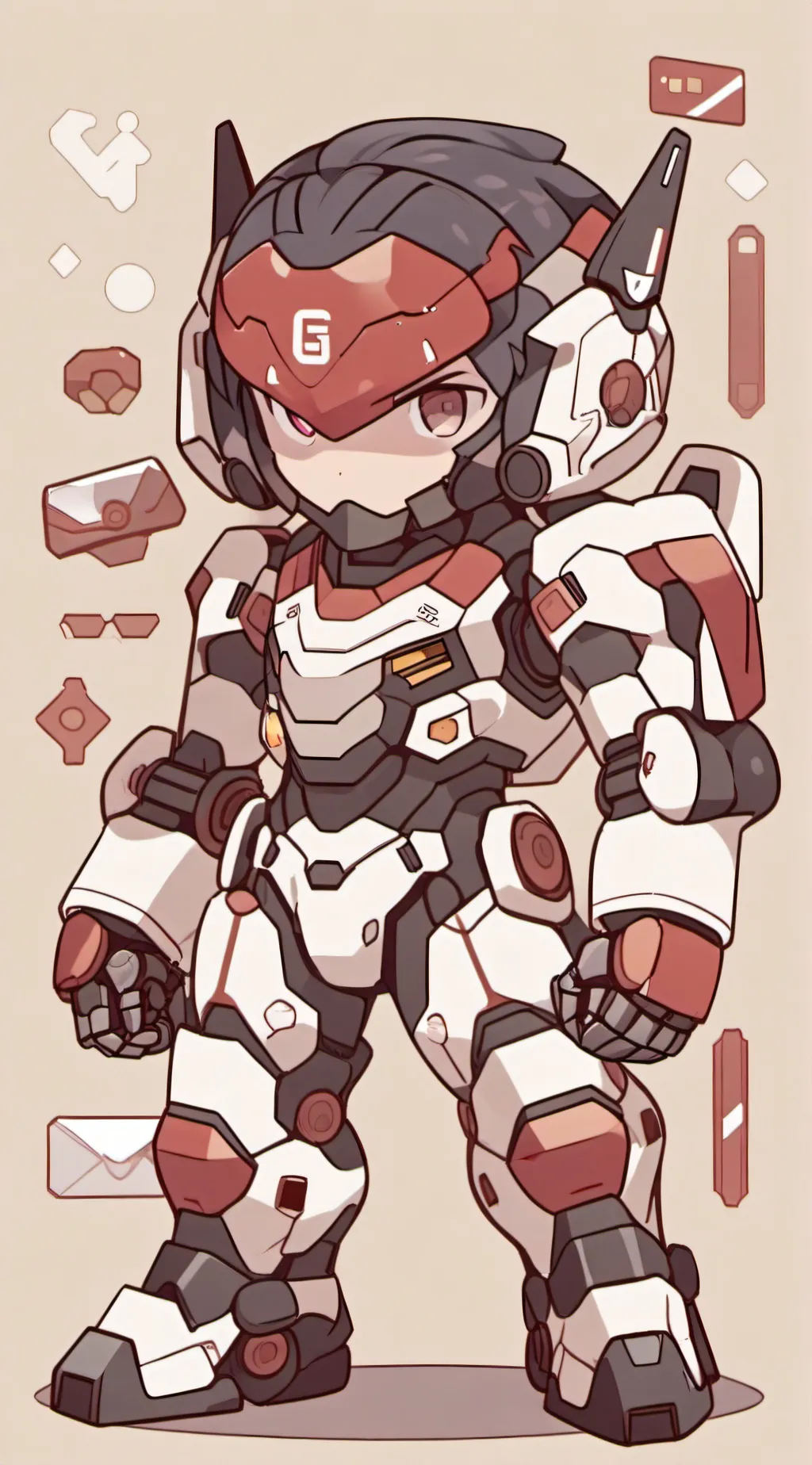 ai character: cyber mech lord background