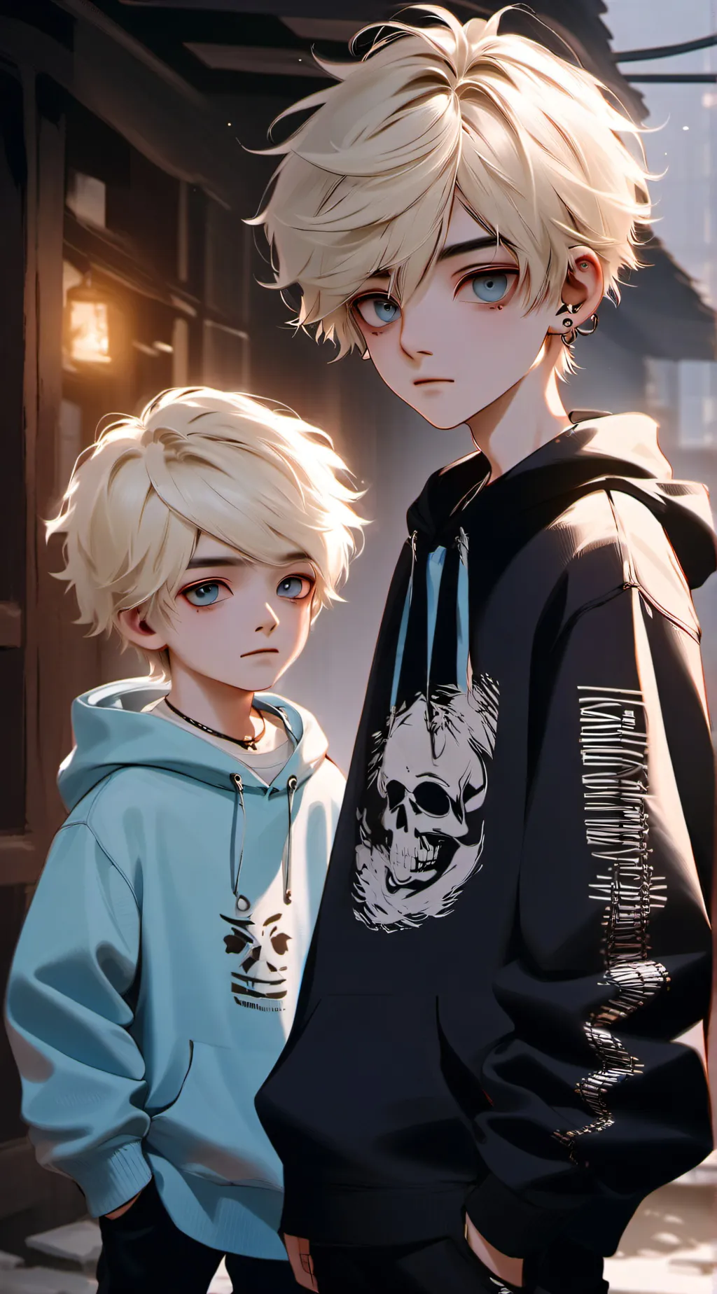 ai character: Sam and Lucas  background