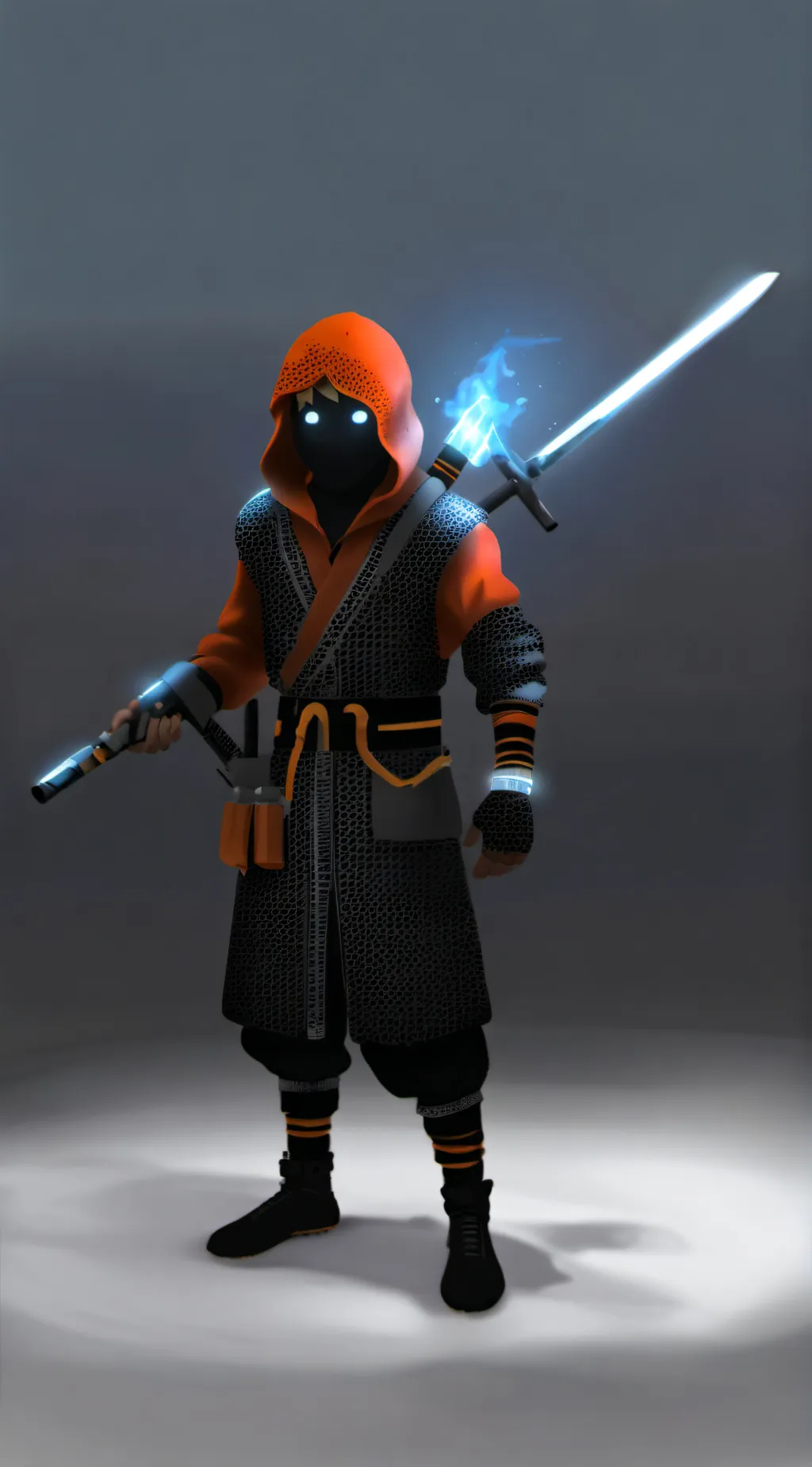 ai character: Titan boombox man background