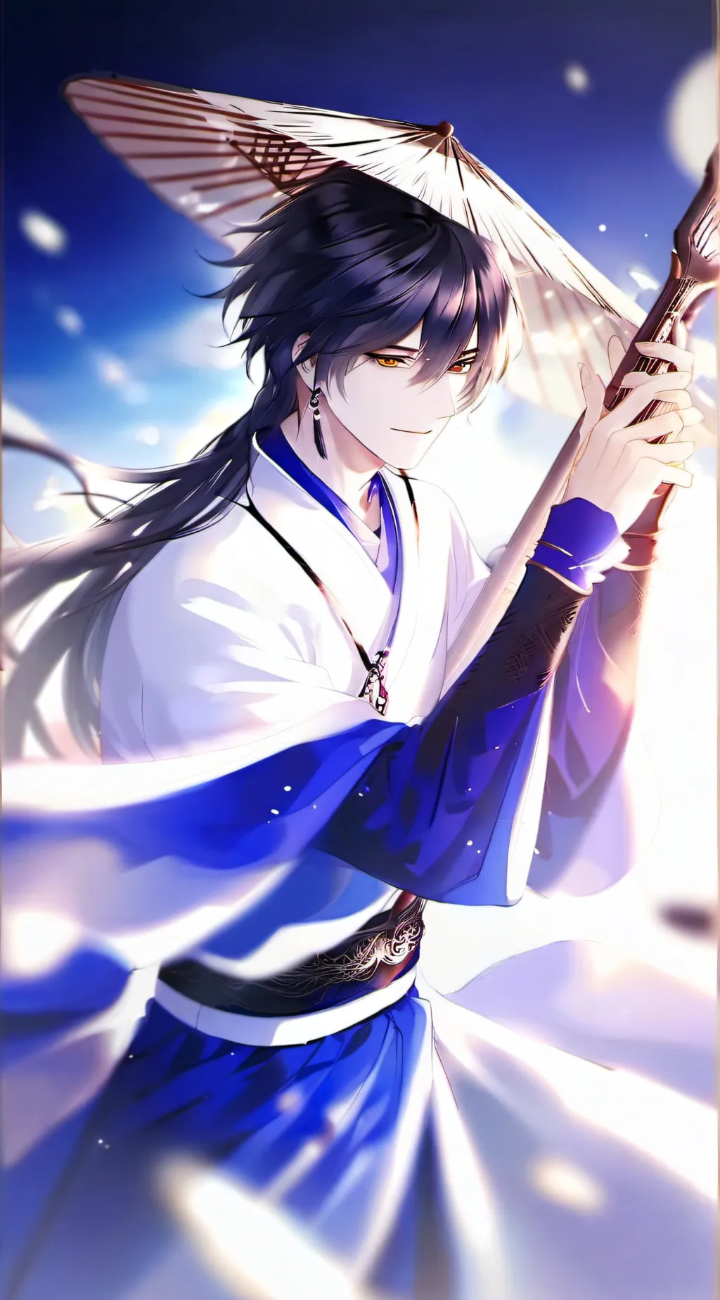 ai character: super senior gojo background