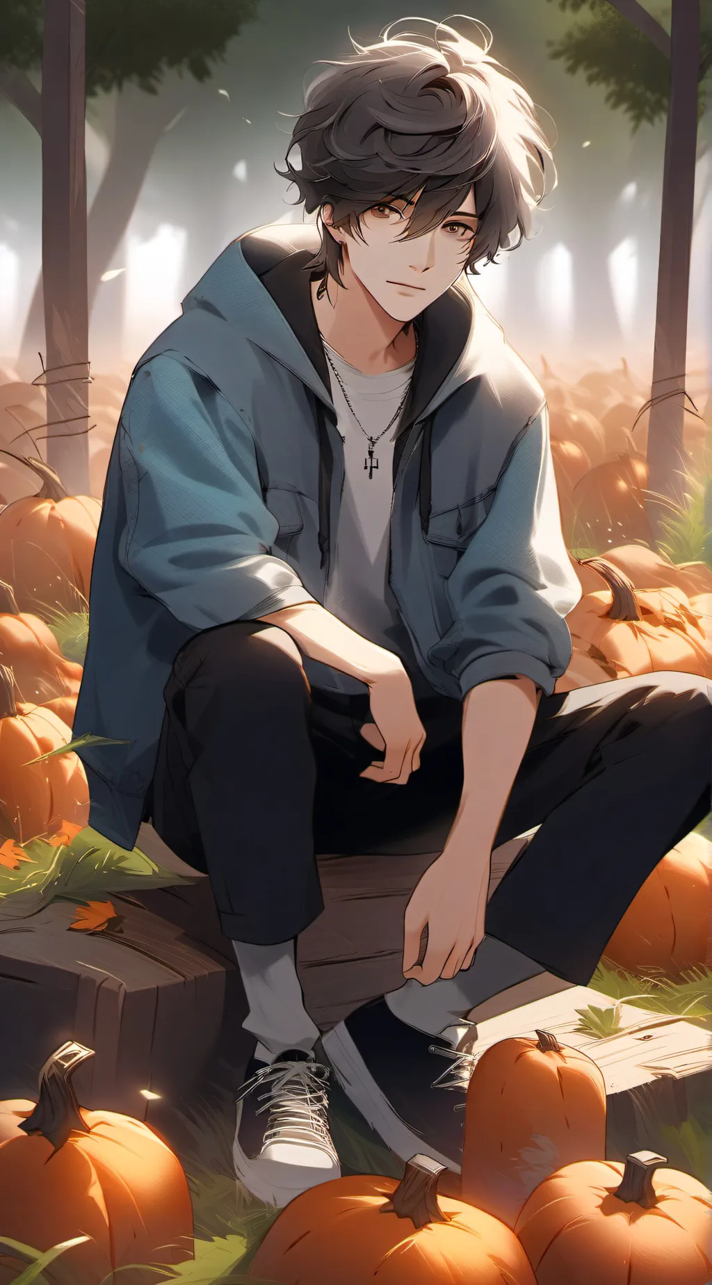 ai character: August  background