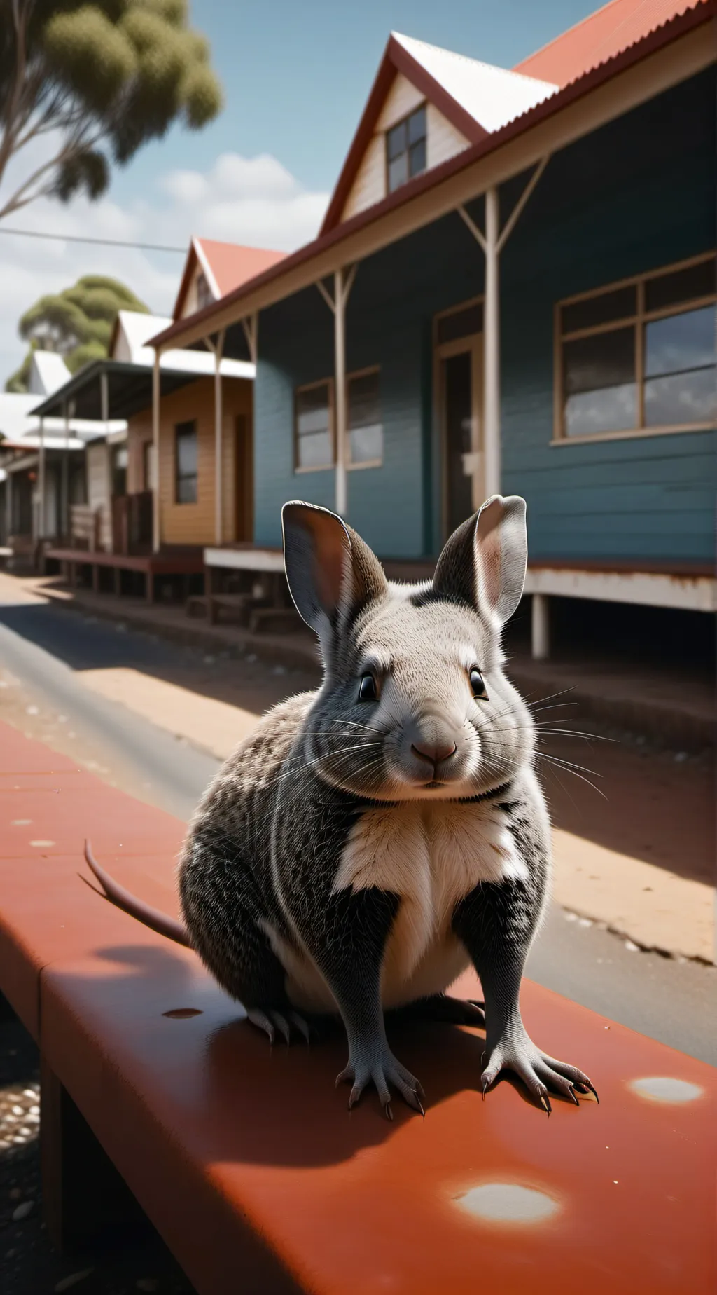 ai character: Bluey! background