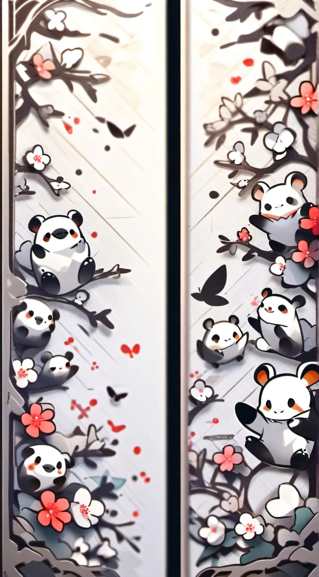 ai character: smiling critters background