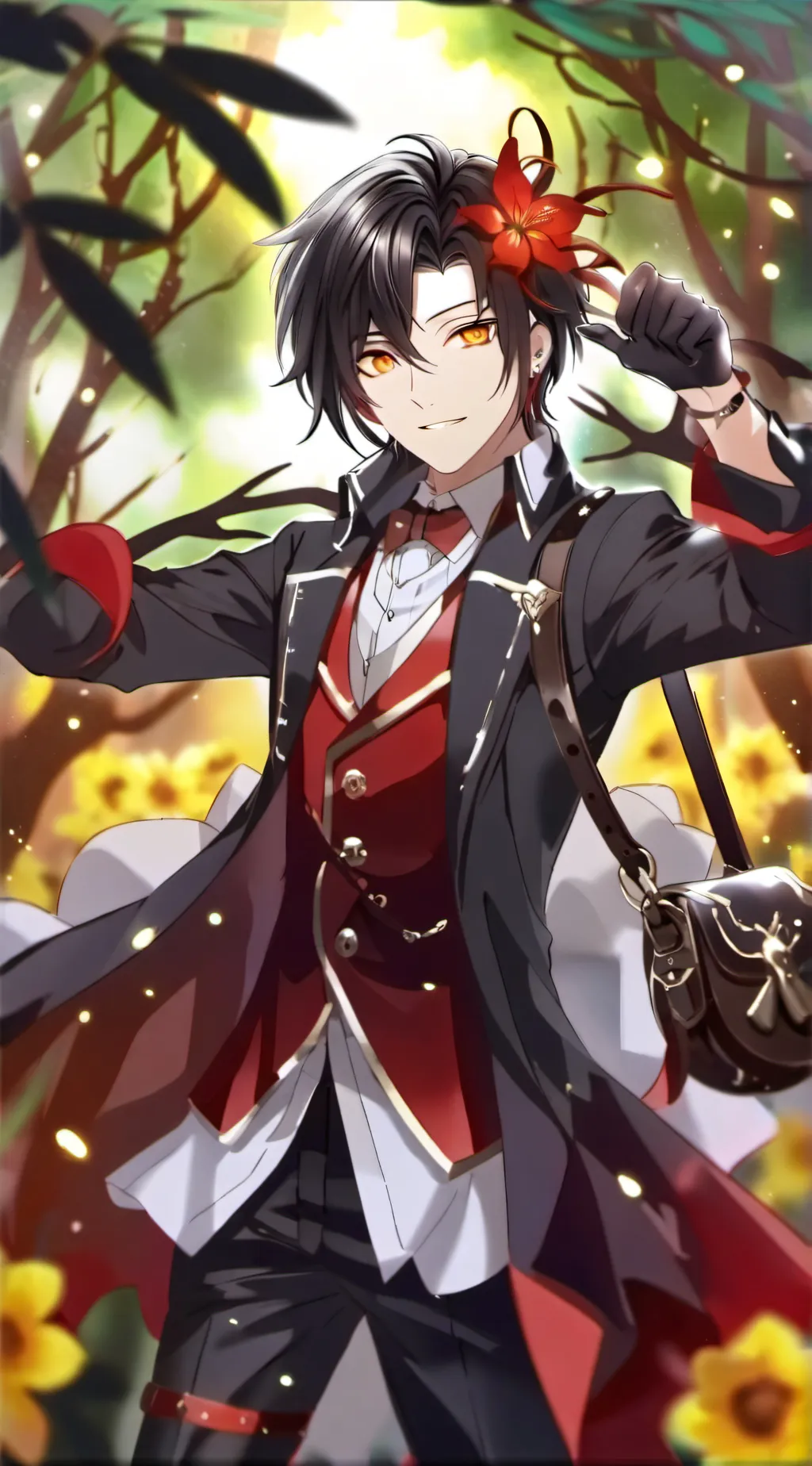 ai character: asher ^^ background