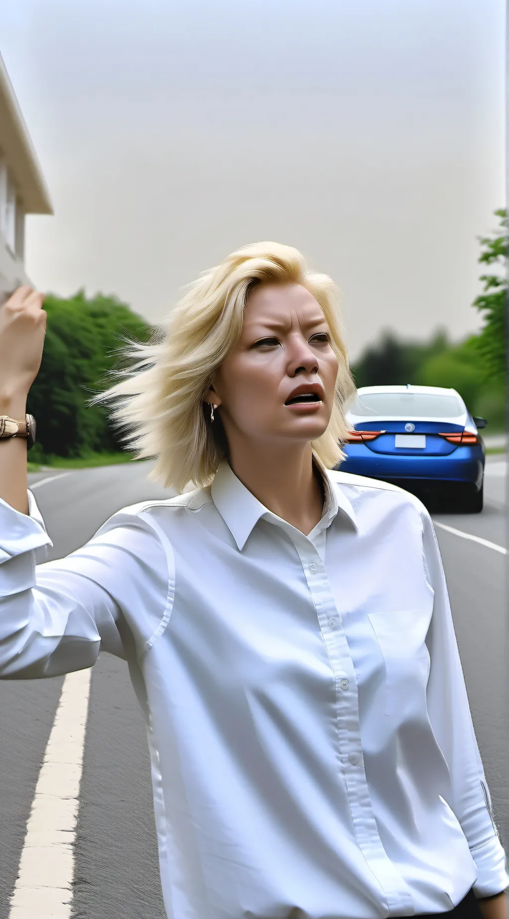 ai character: hit by a car  background