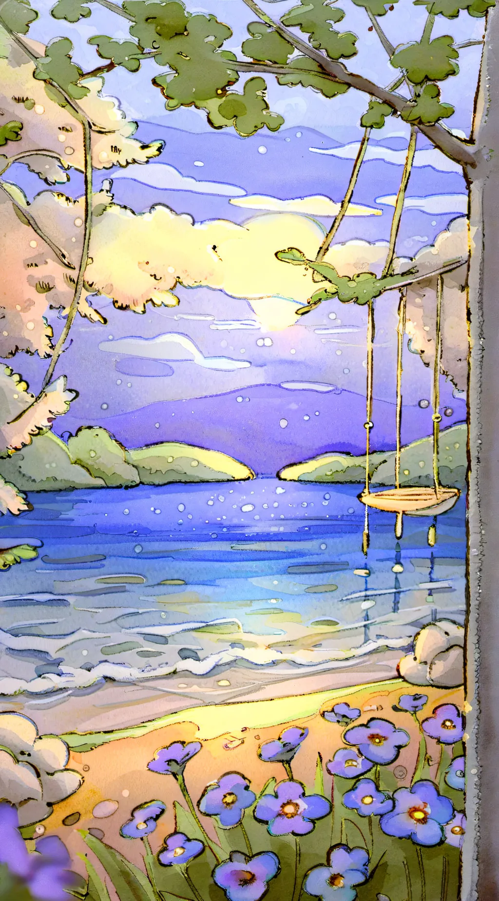 ai character: fpe beach background