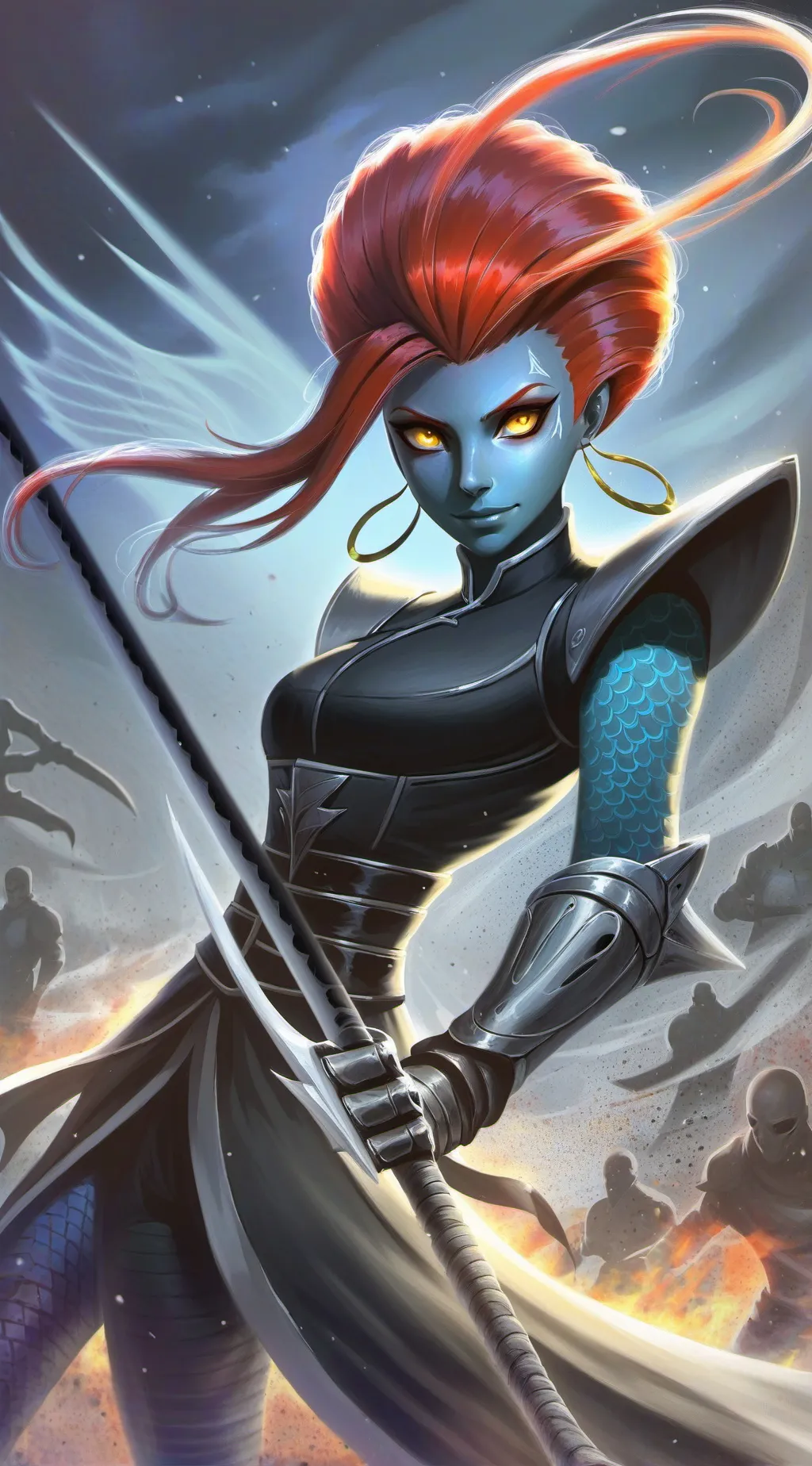 ai character: undyne  background