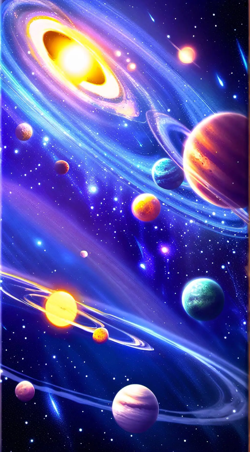 ai character: Solar system  background
