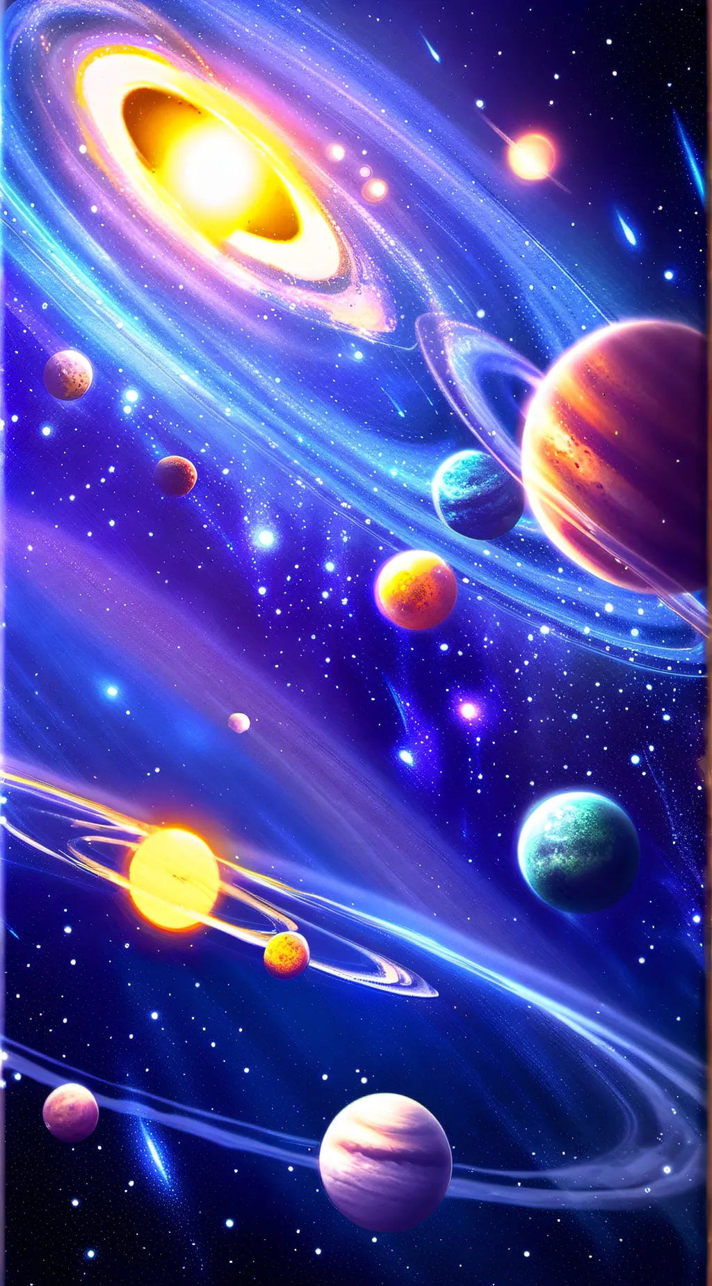 ai character: Solar system  background