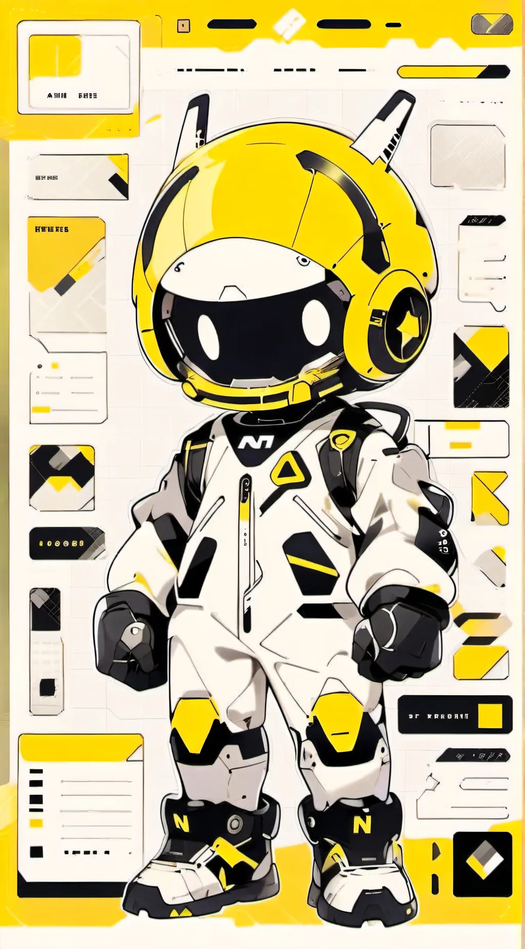 ai character: Murder drones  background