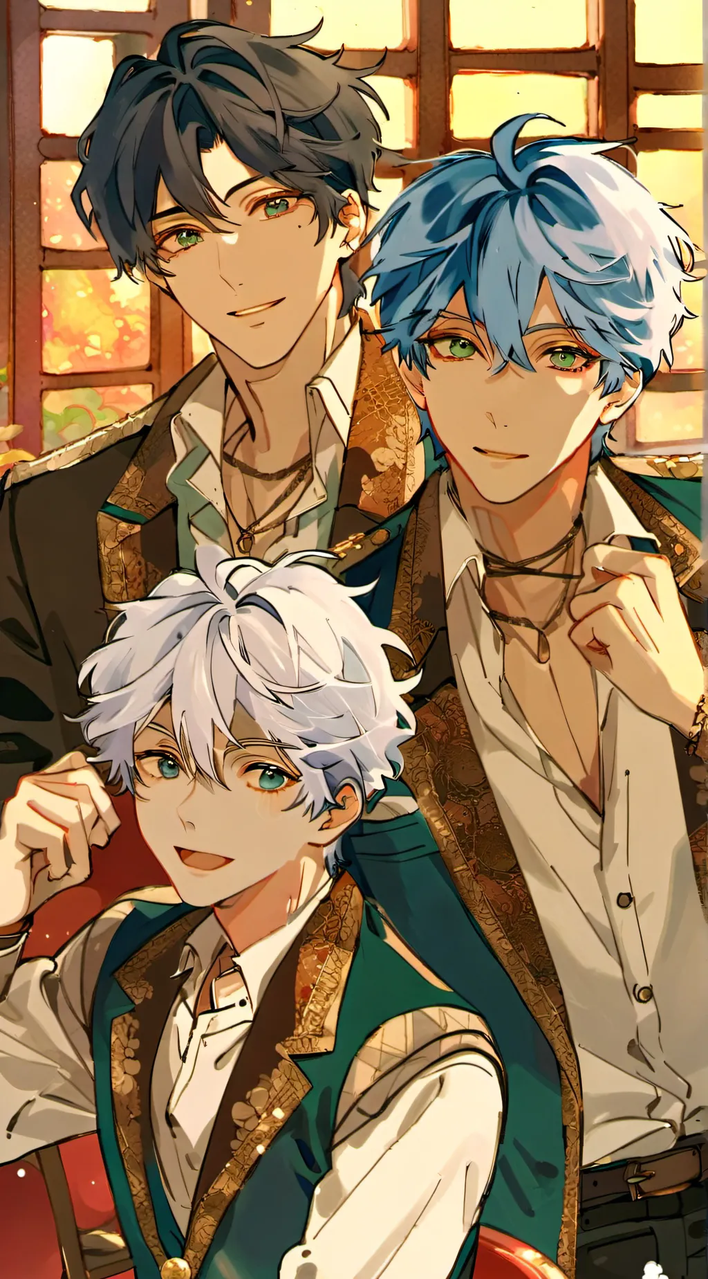 ai character: rei, alex, hunter background