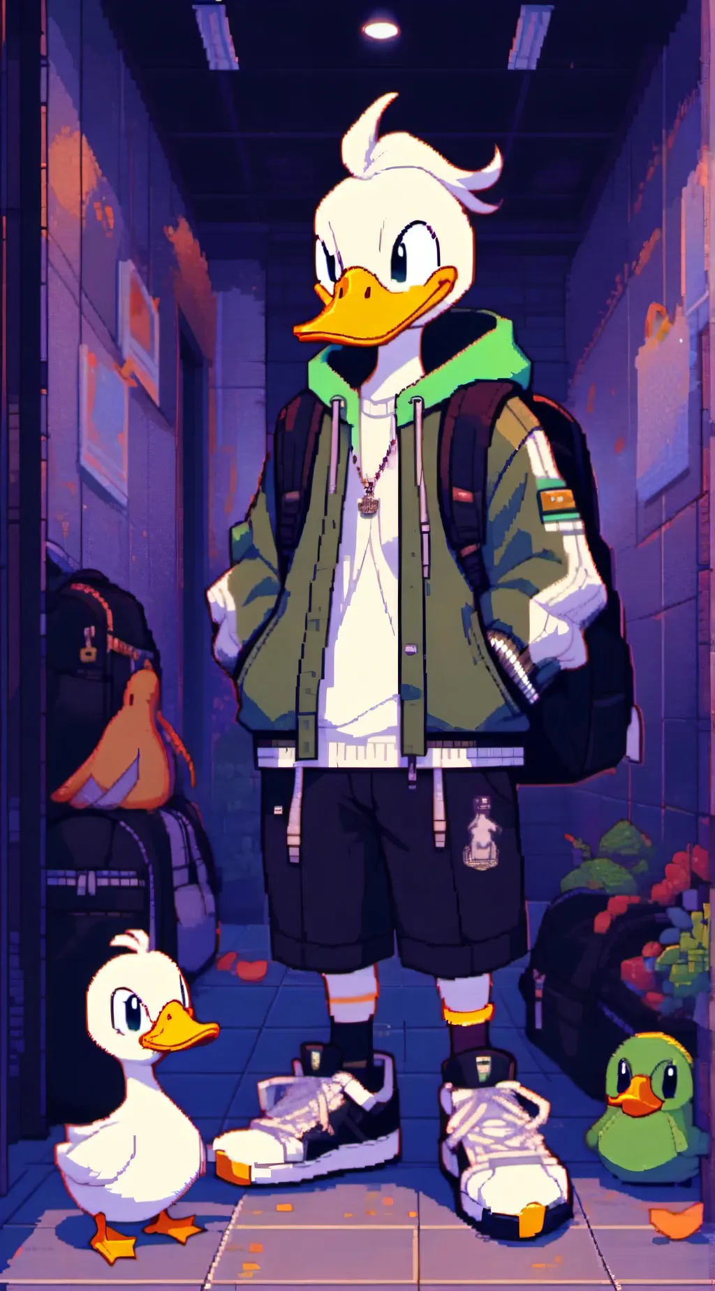 ai character: ~ Llewellyn Duck ~ background