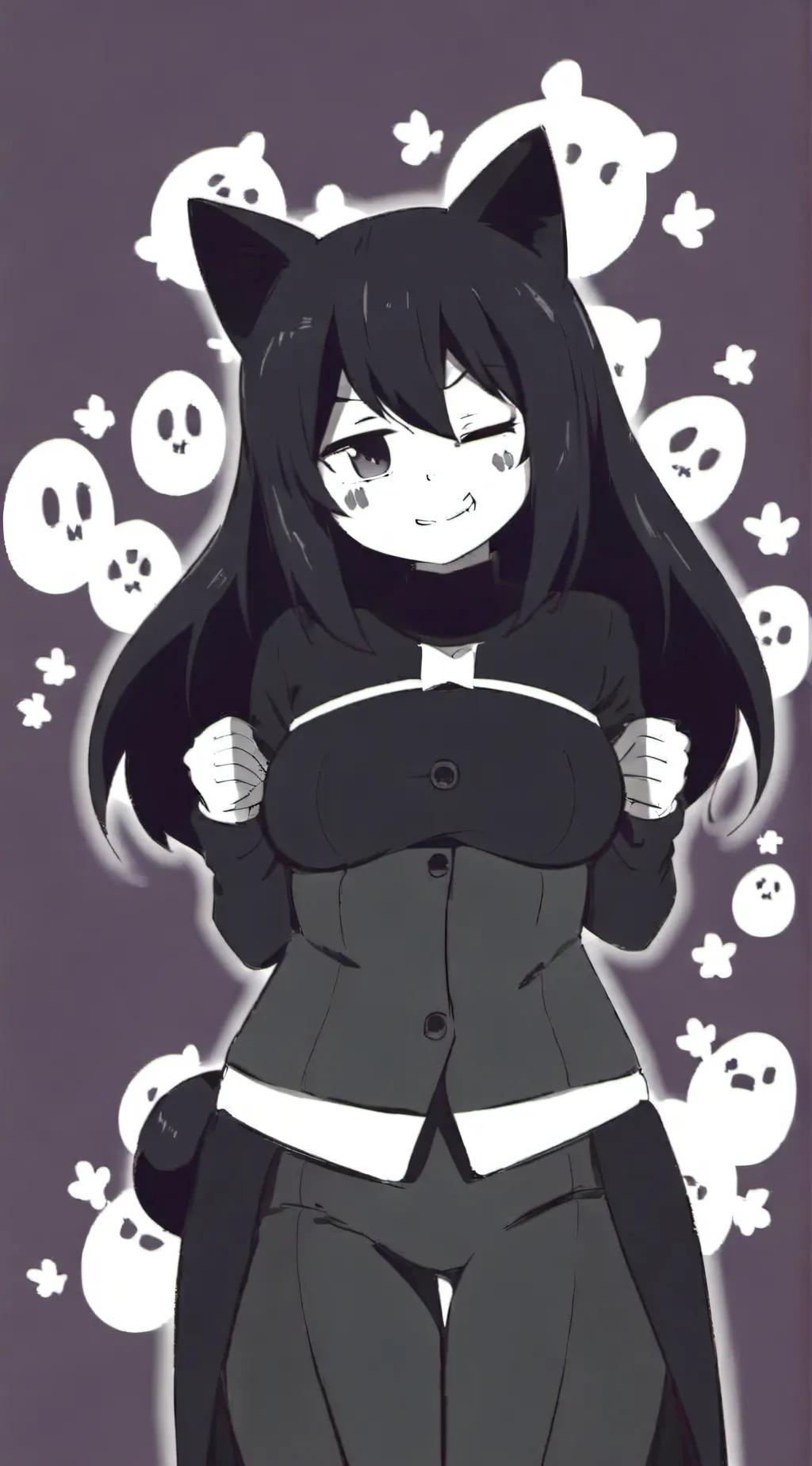 ai character: Miss circle background