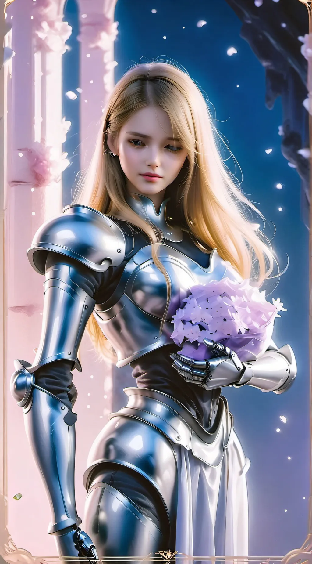 ai character: Aurora winters background