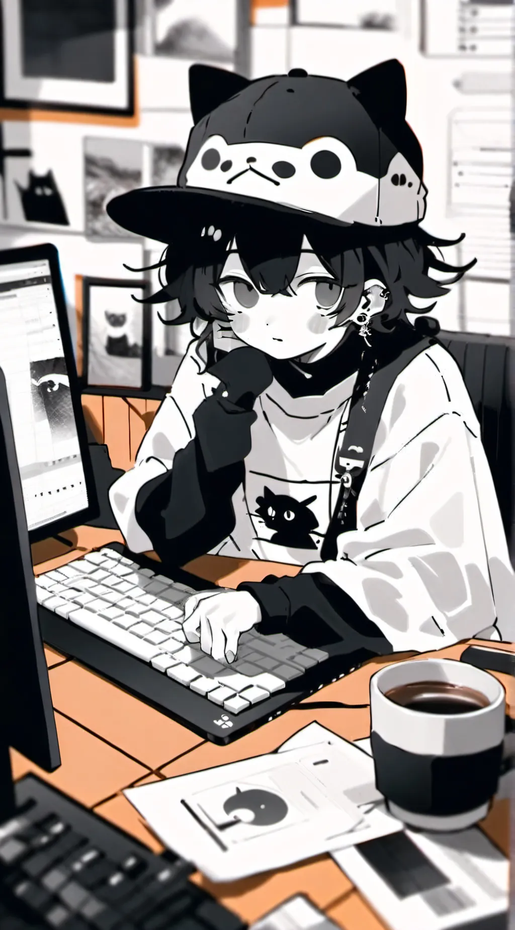 ai character: The_Emø_Bean background