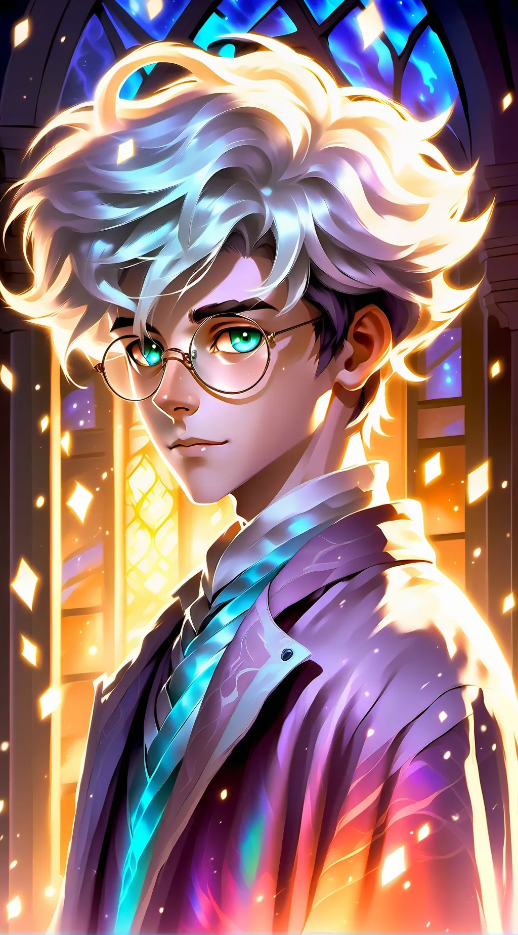 ai character: The ghost nerd background