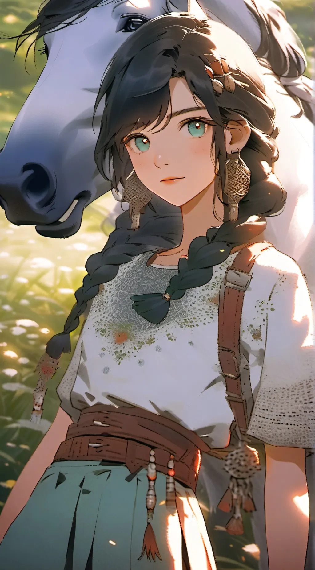 ai character: Lily James Austin background