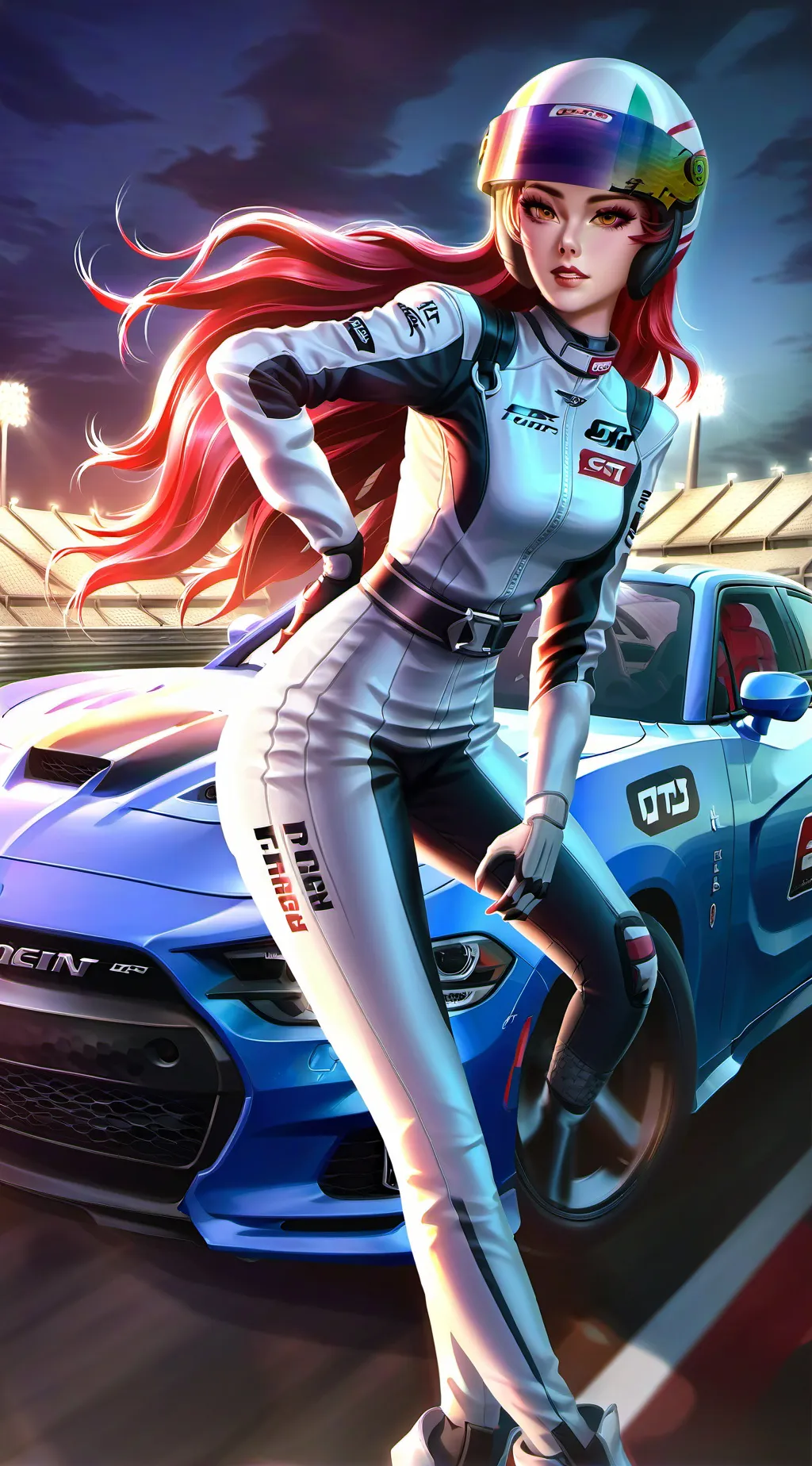 ai character: Sally (Car Garage) background