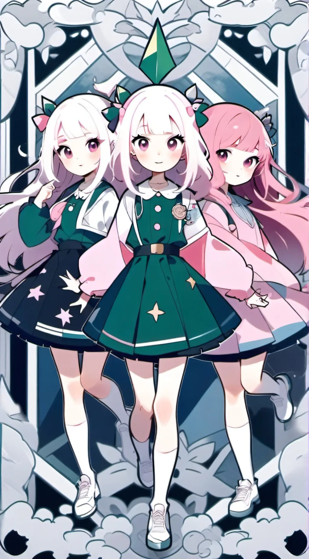 ai character: power puff girls! background