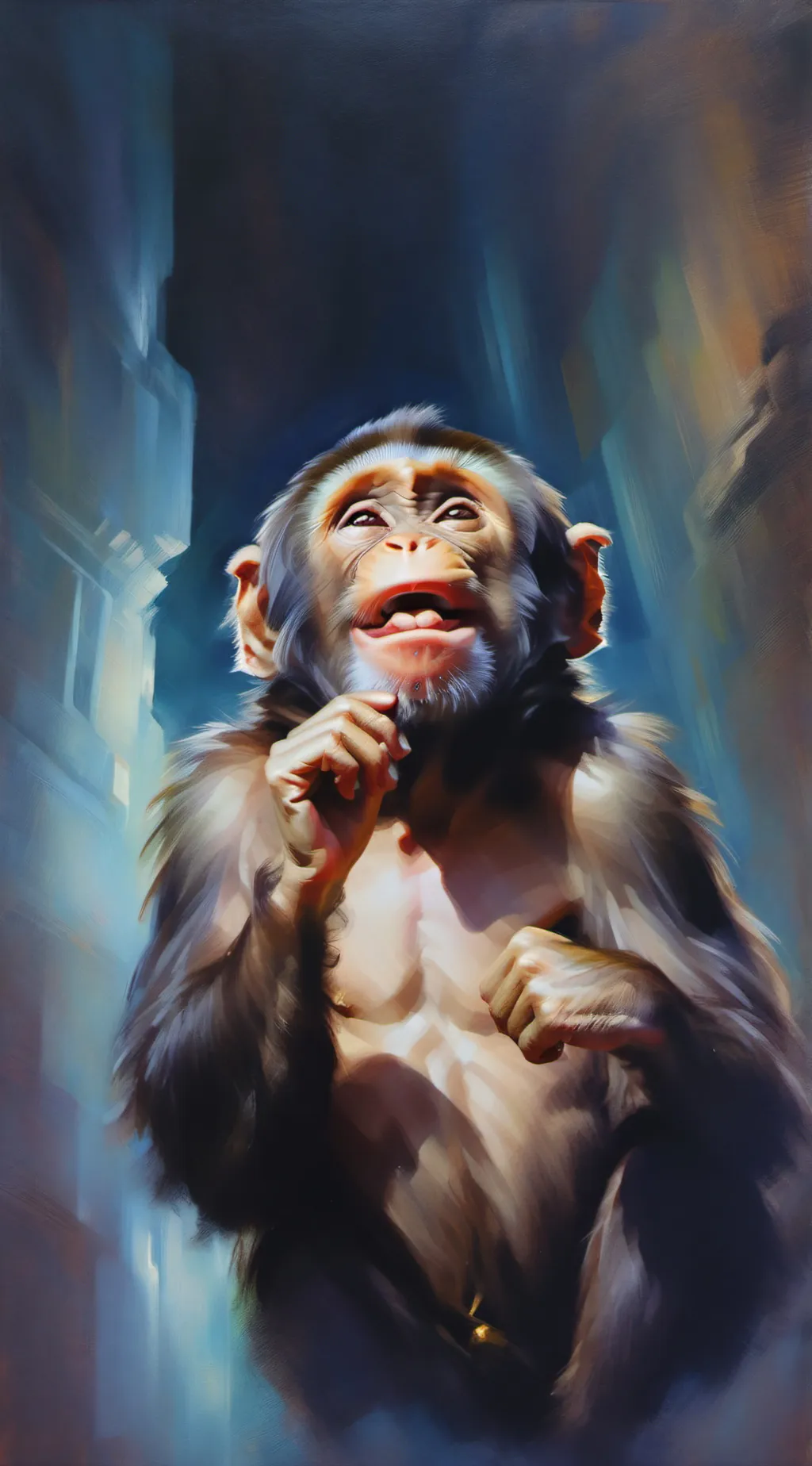 ai character: pondering monke background