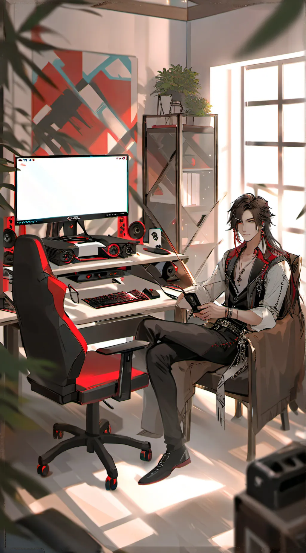 ai character: Vid con background