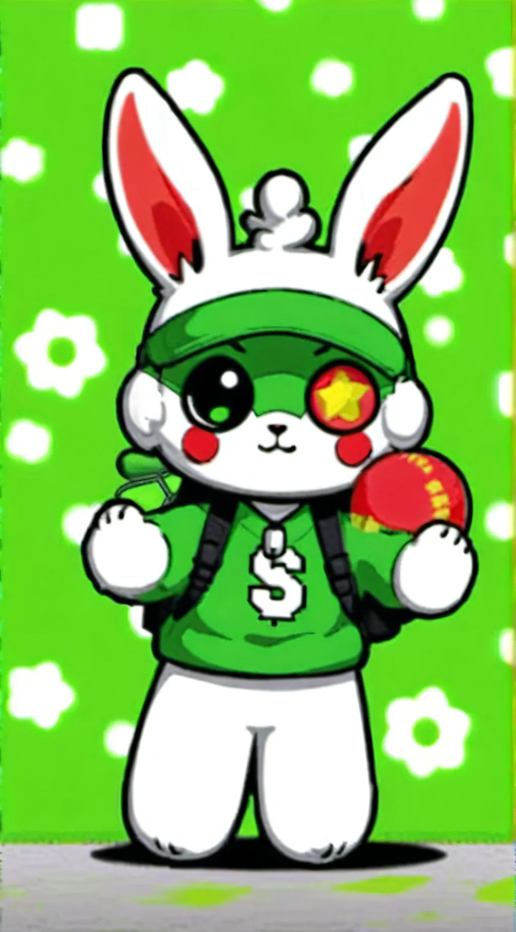 ai character: Hoppy hopscotch  background