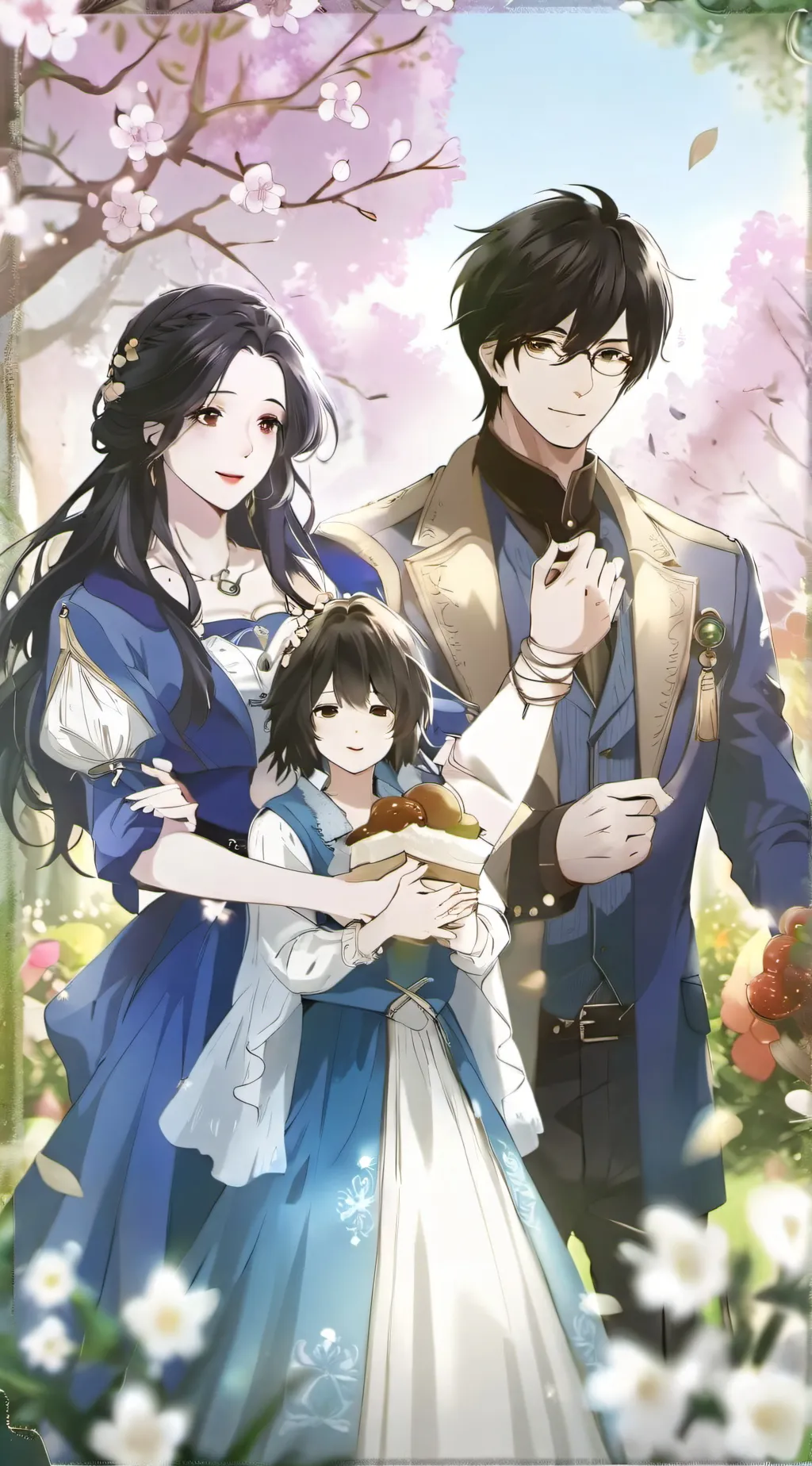 ai character: Blue family  background