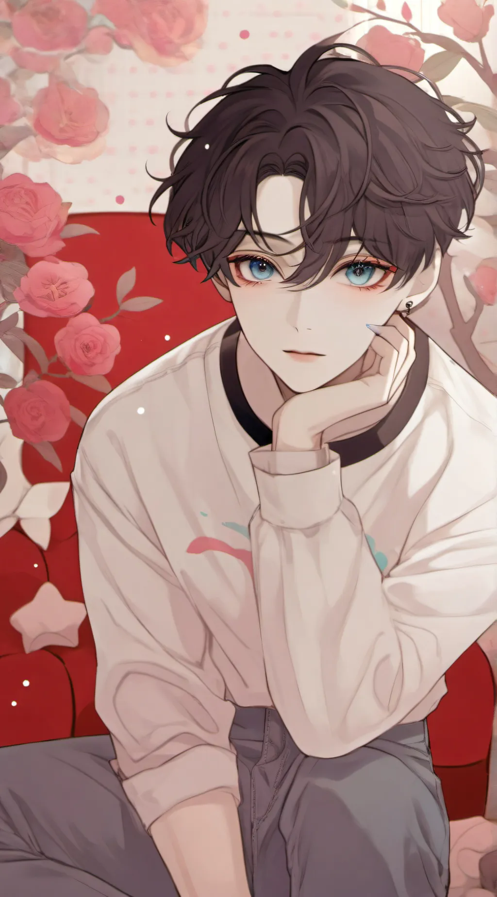 ai character: 🪷•Asher•🪷 background