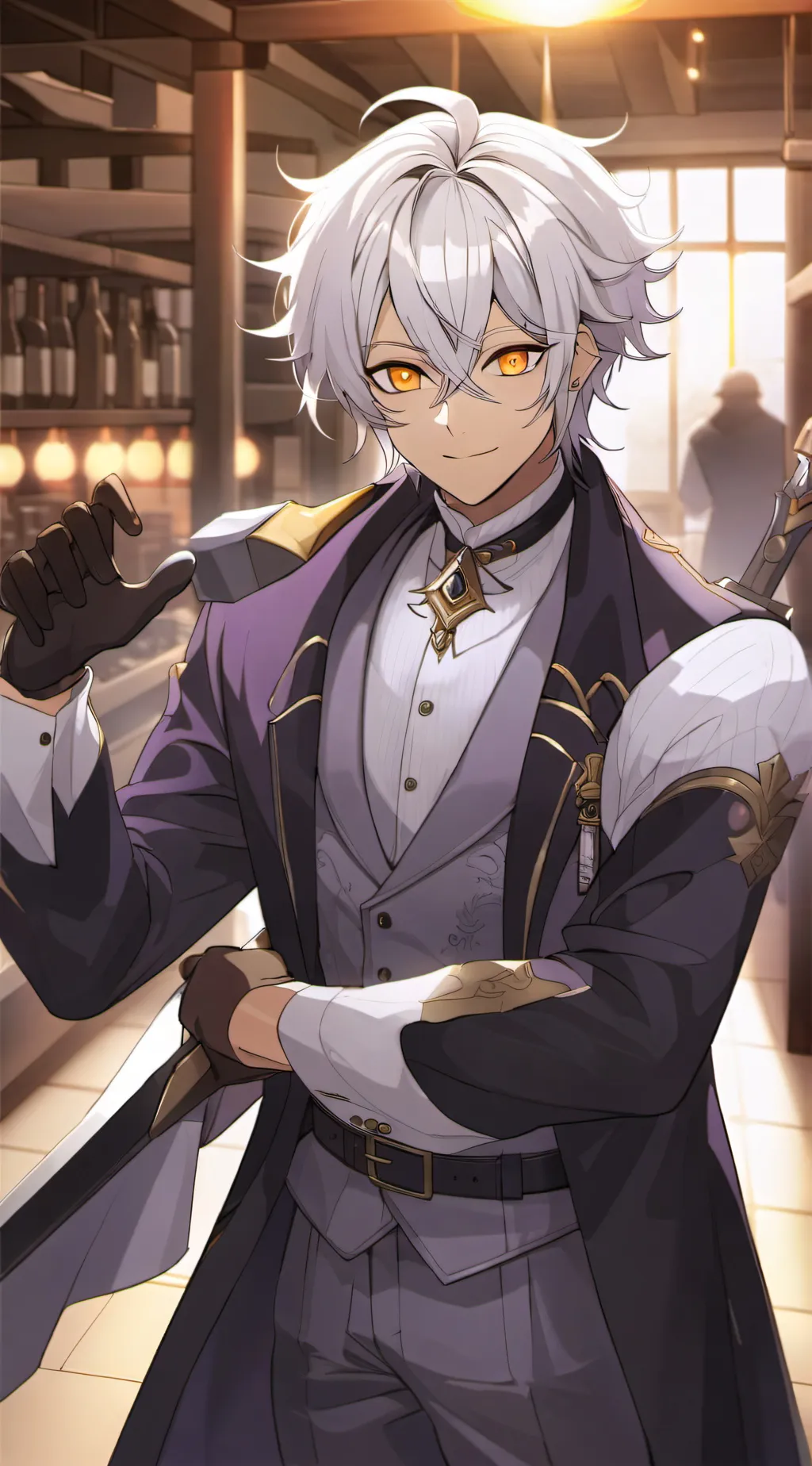 ai character: Sebastian  background