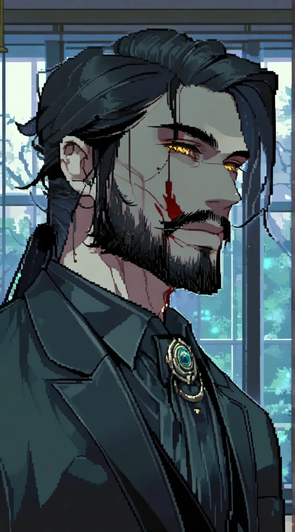 ai character: blackhole background