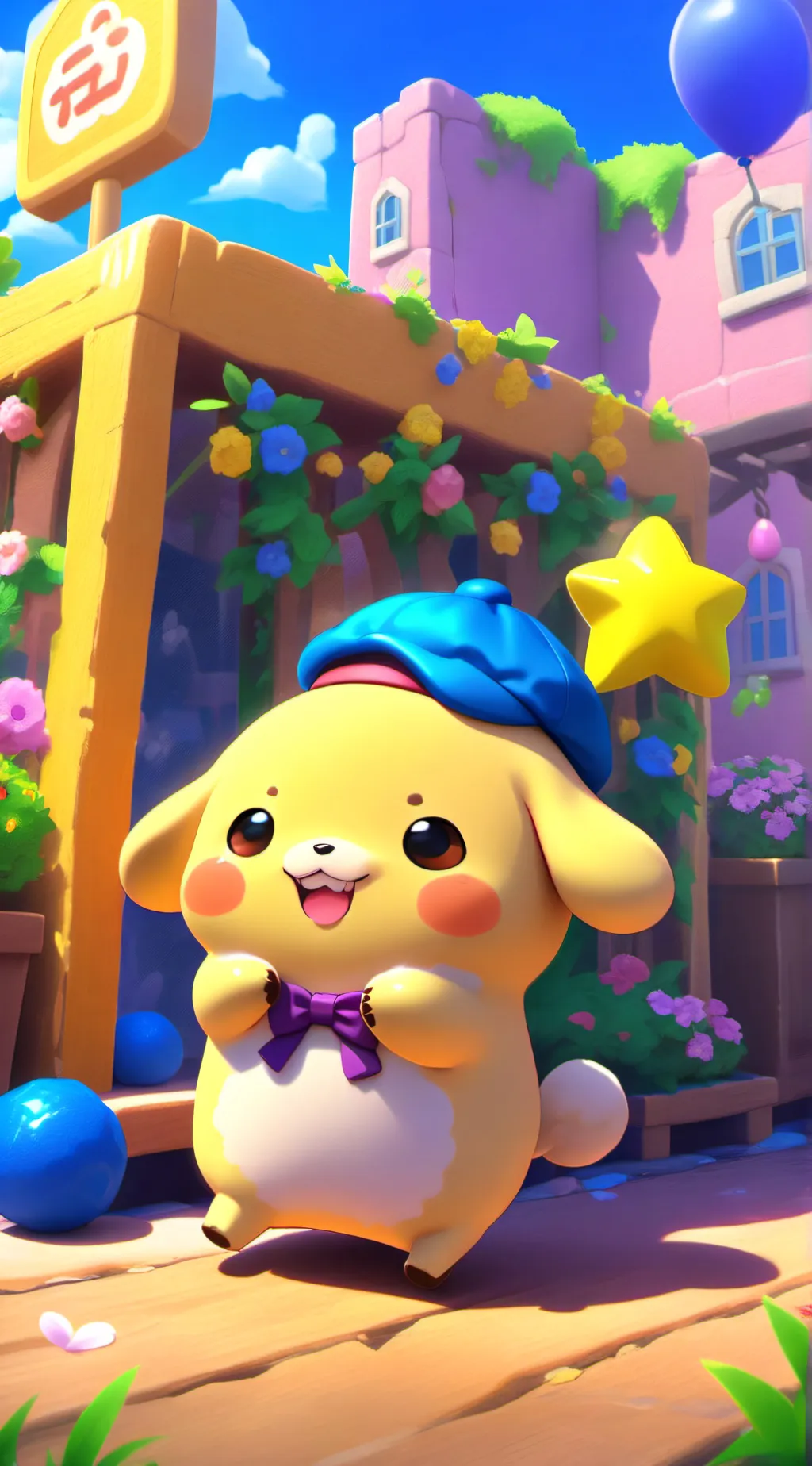 ai character: Pompompurin background