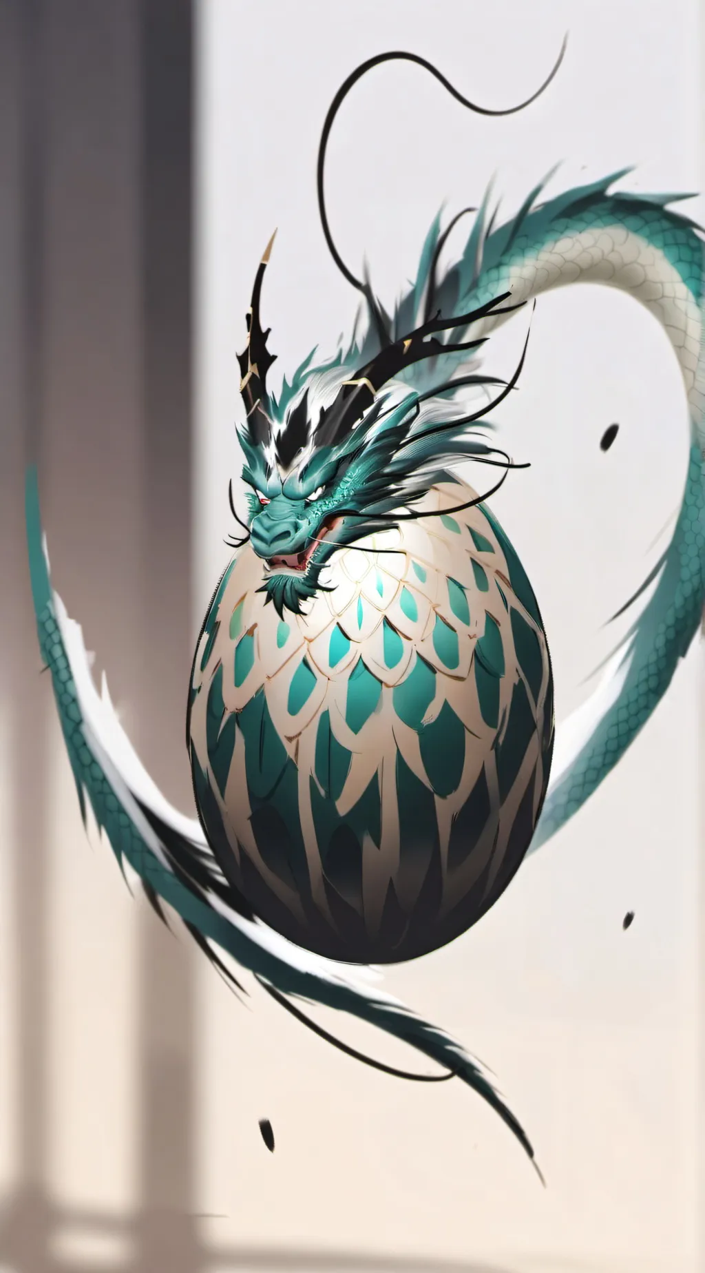 ai character: Dragon egg background