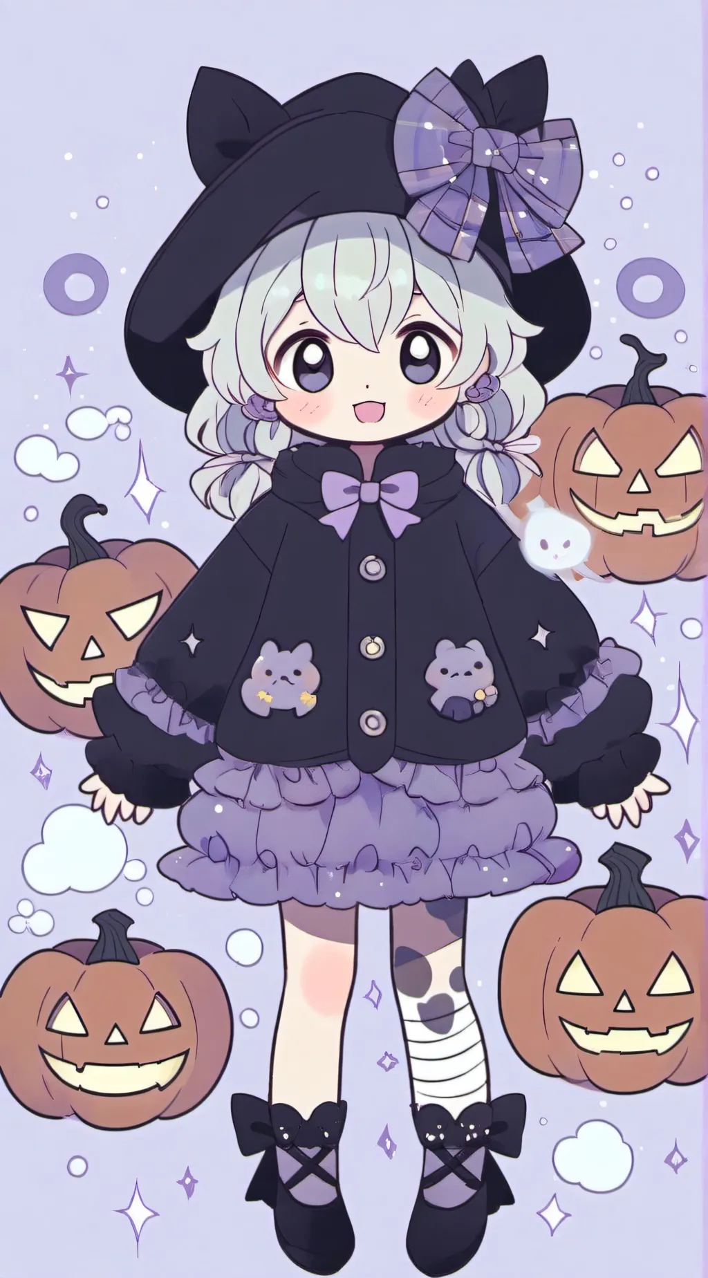 ai character: Mha Halloween  background