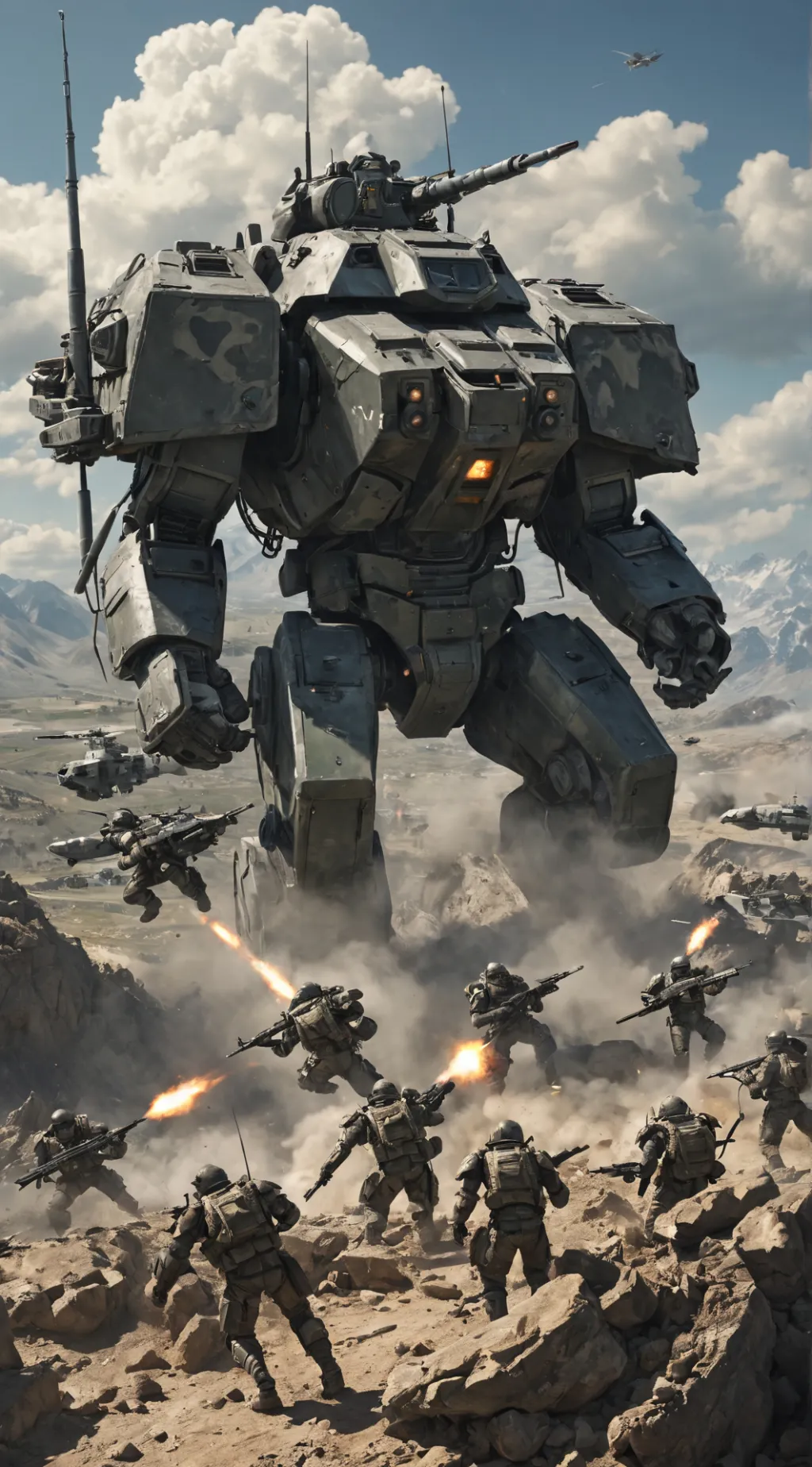 ai character: infinite army background