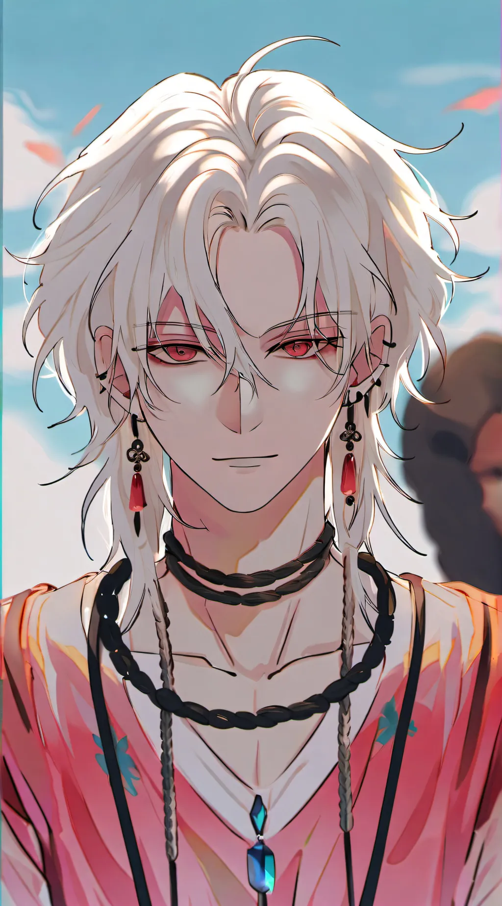 ai character: tiger white  background