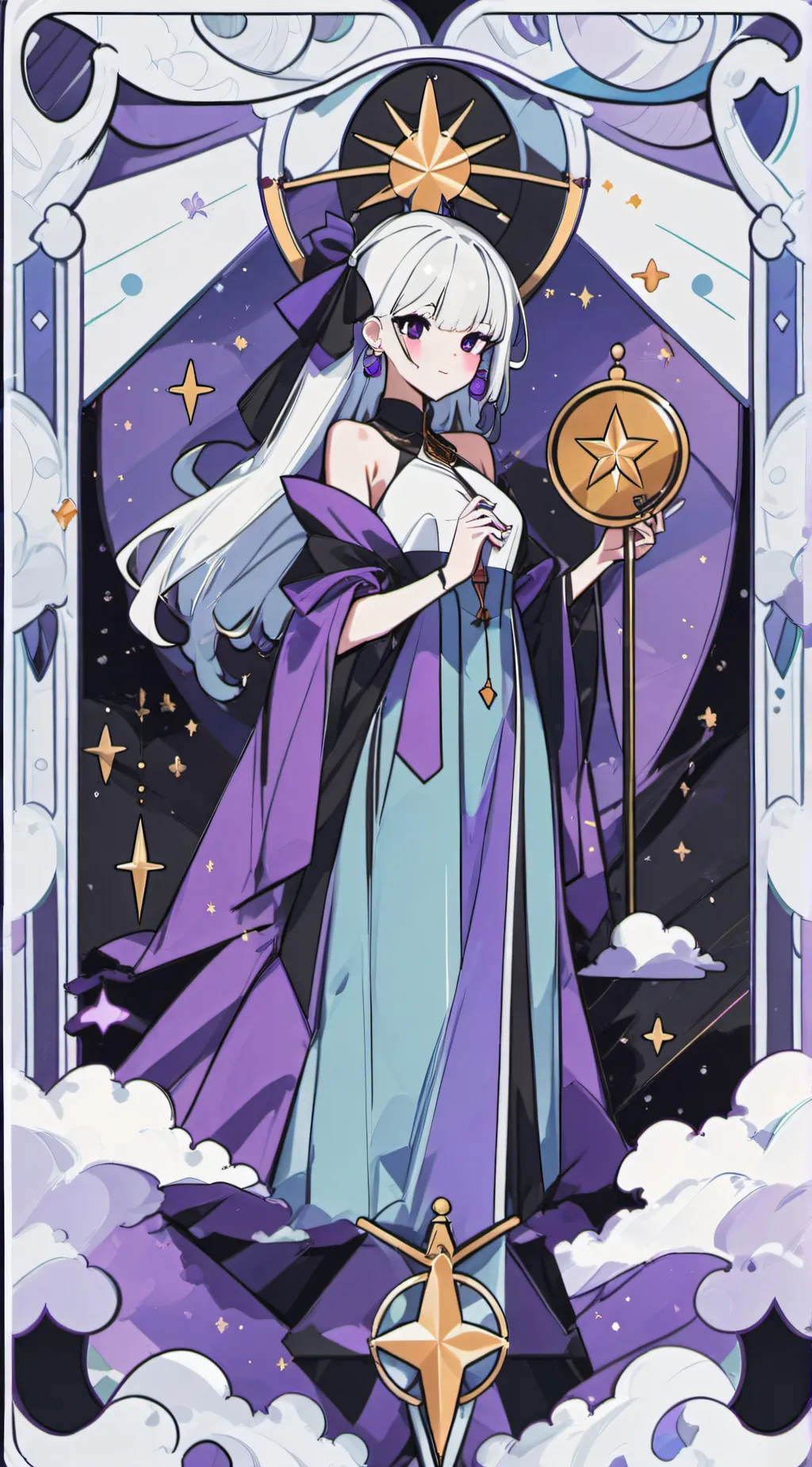 ai character: magical Queen background