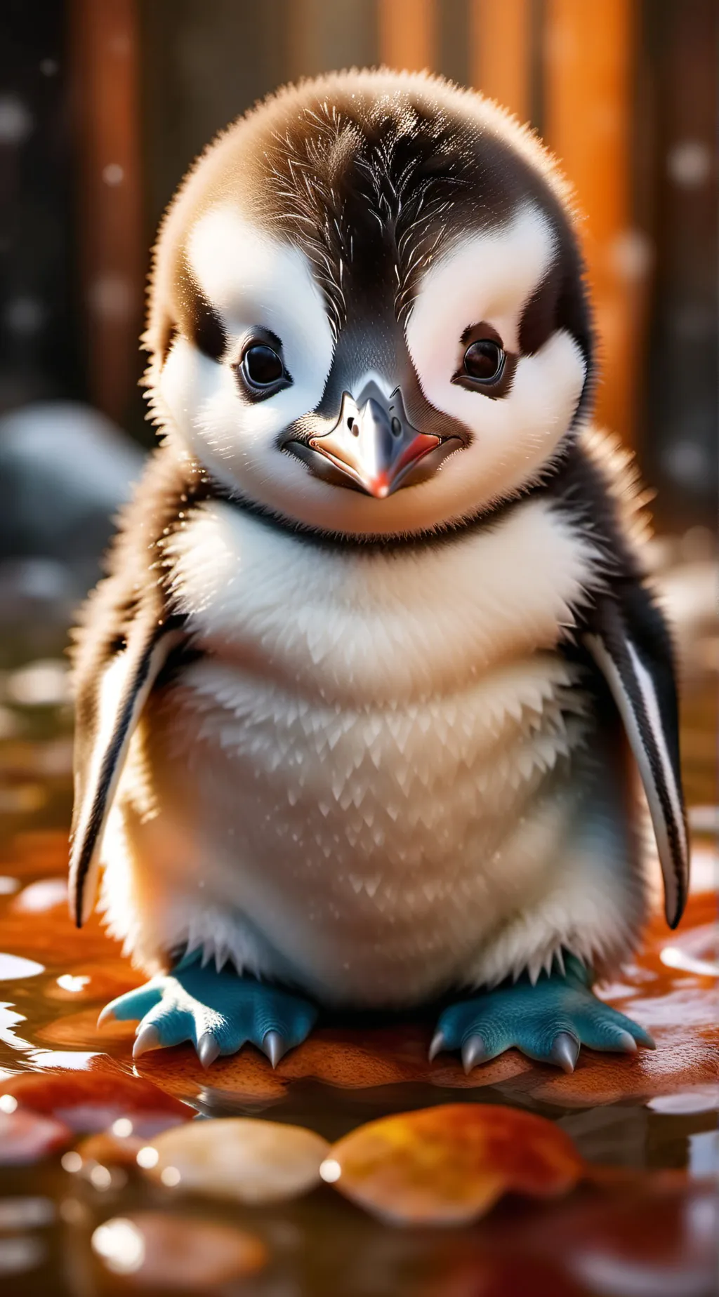 ai character: Cute penguin background