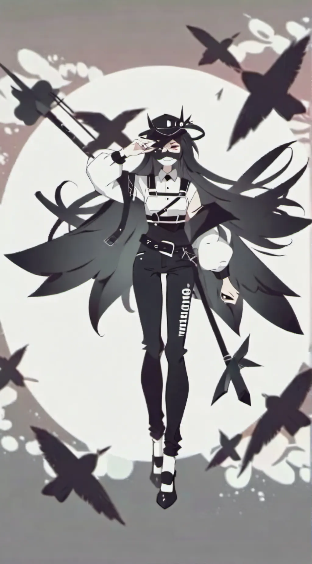 ai character: Miss circle background