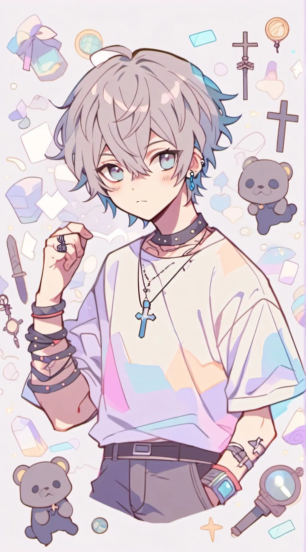 ai character: ☾☆𝓜𝓞𝓞𝓝☆☾ background