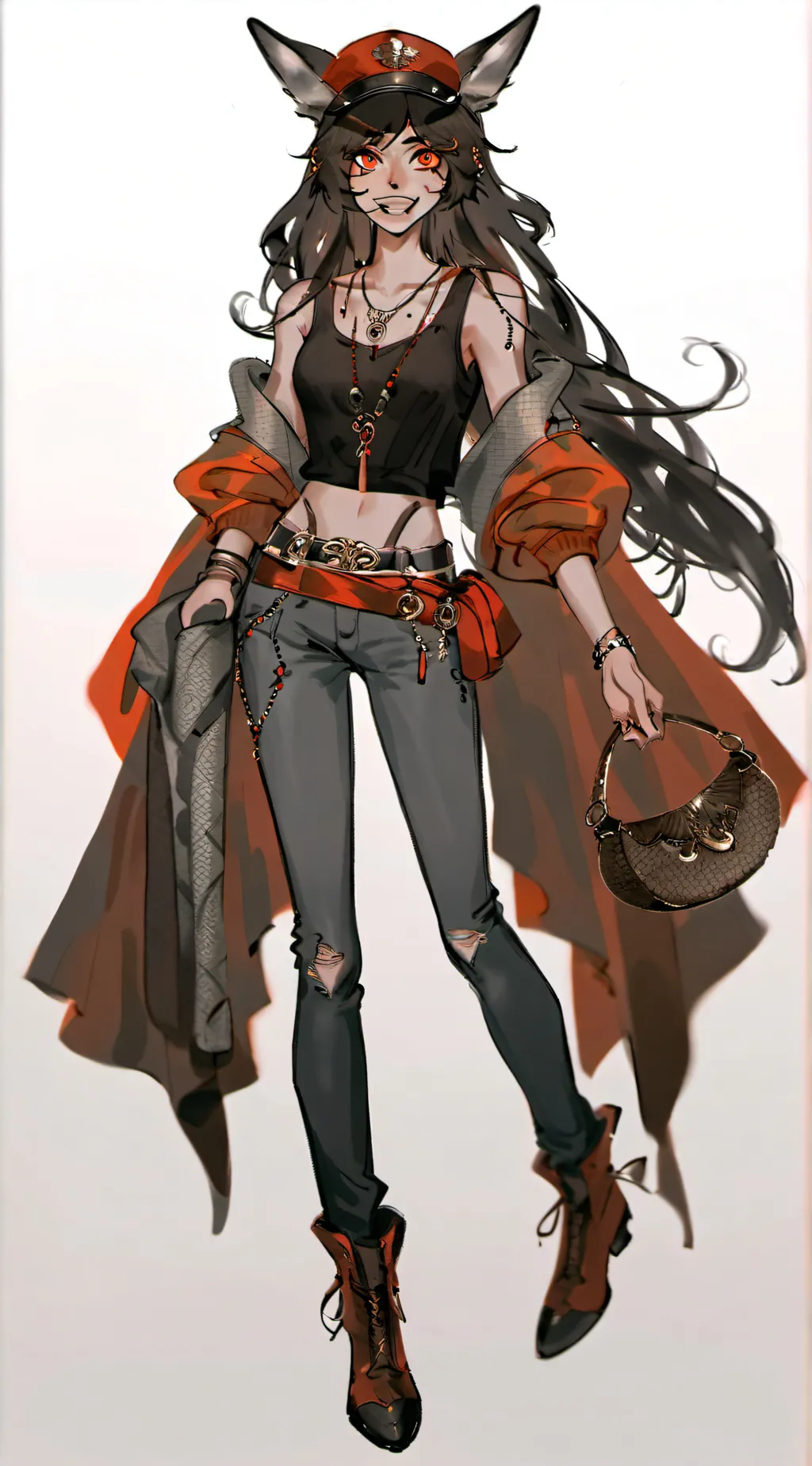 ai character: Cat hybrid background