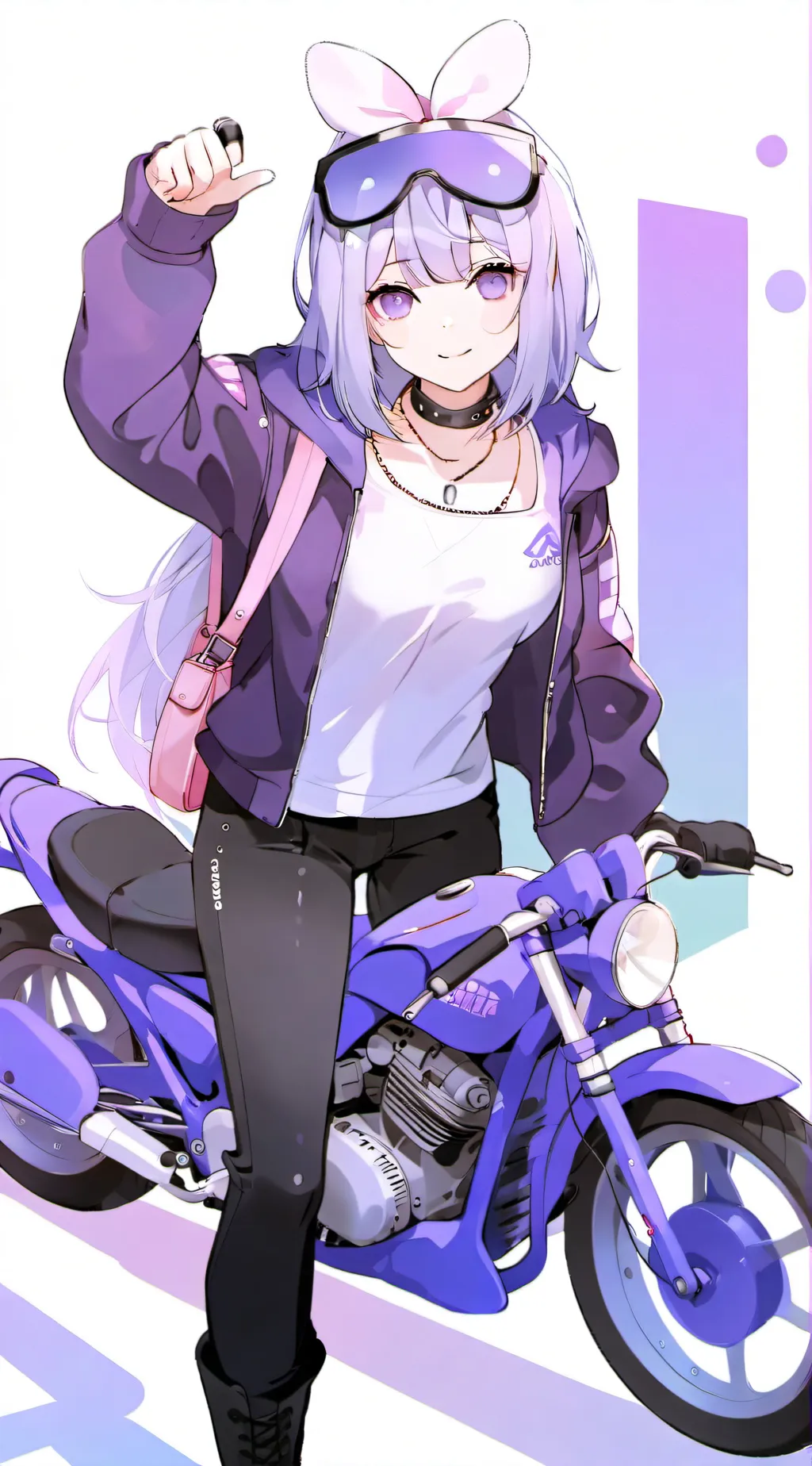 ai character: Colett Violet background