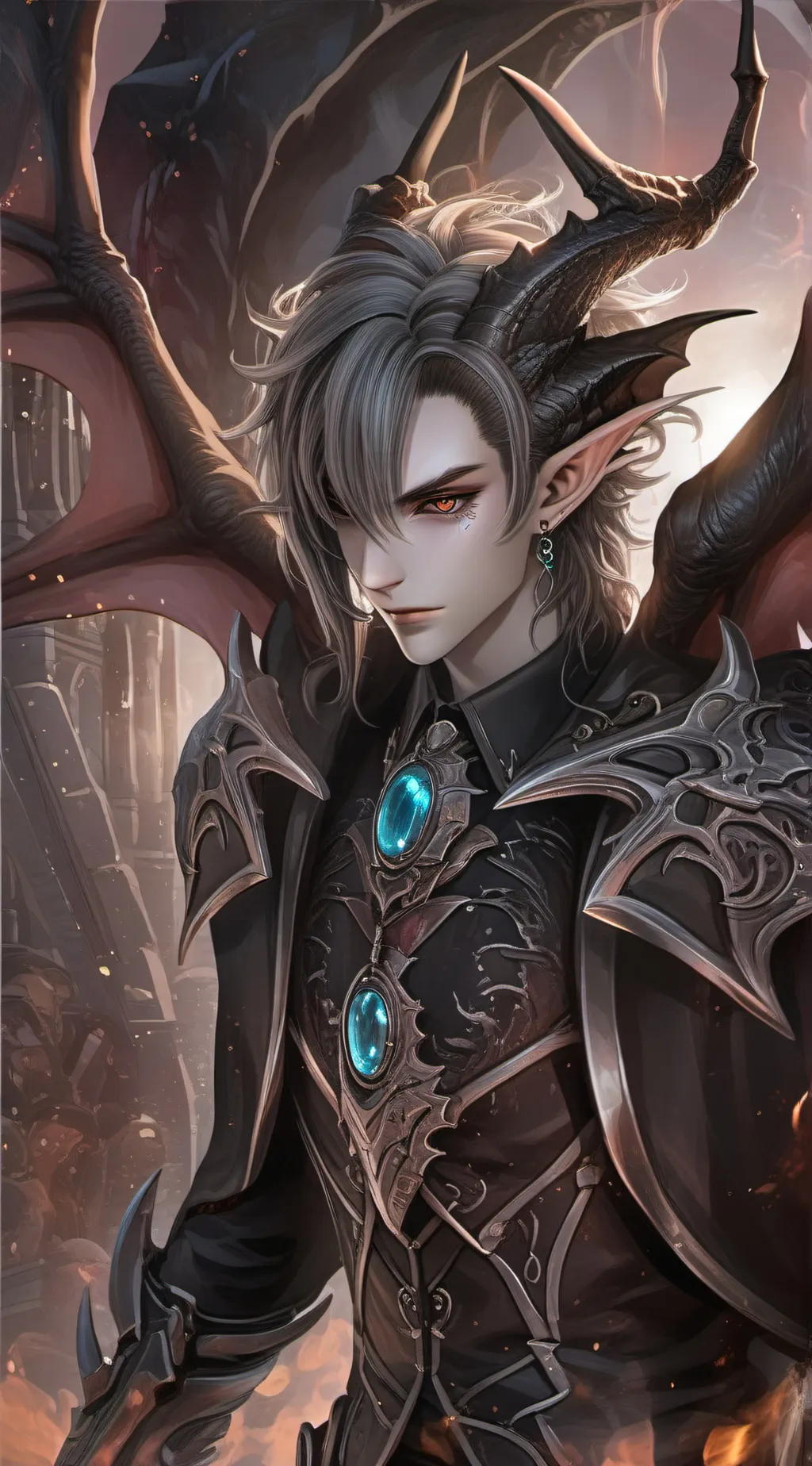 ai character: Ender dragon background