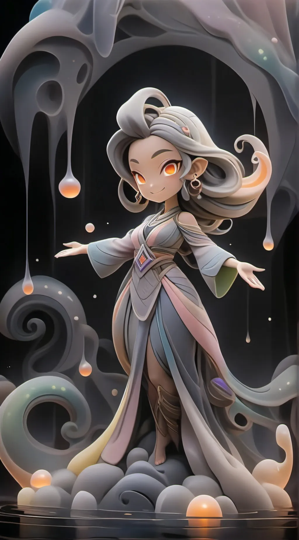 ai character: slime granny Bae background