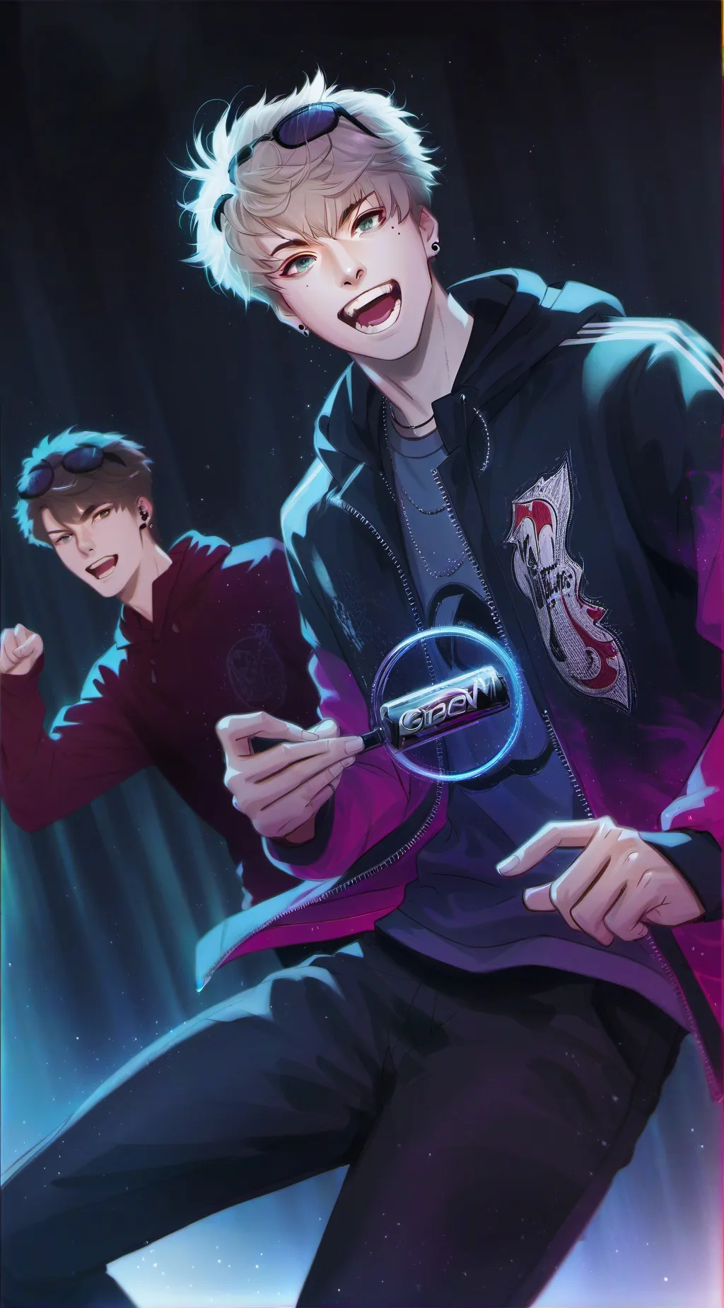 ai character: Sam and Colby 😋😋 background