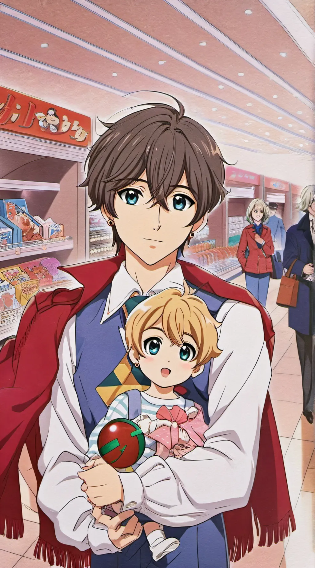 ai character: mall background